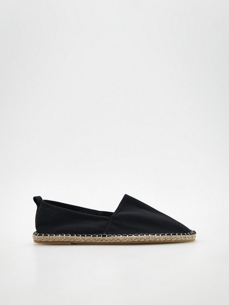 Reserved - Black Espadrilles With Woven Detail