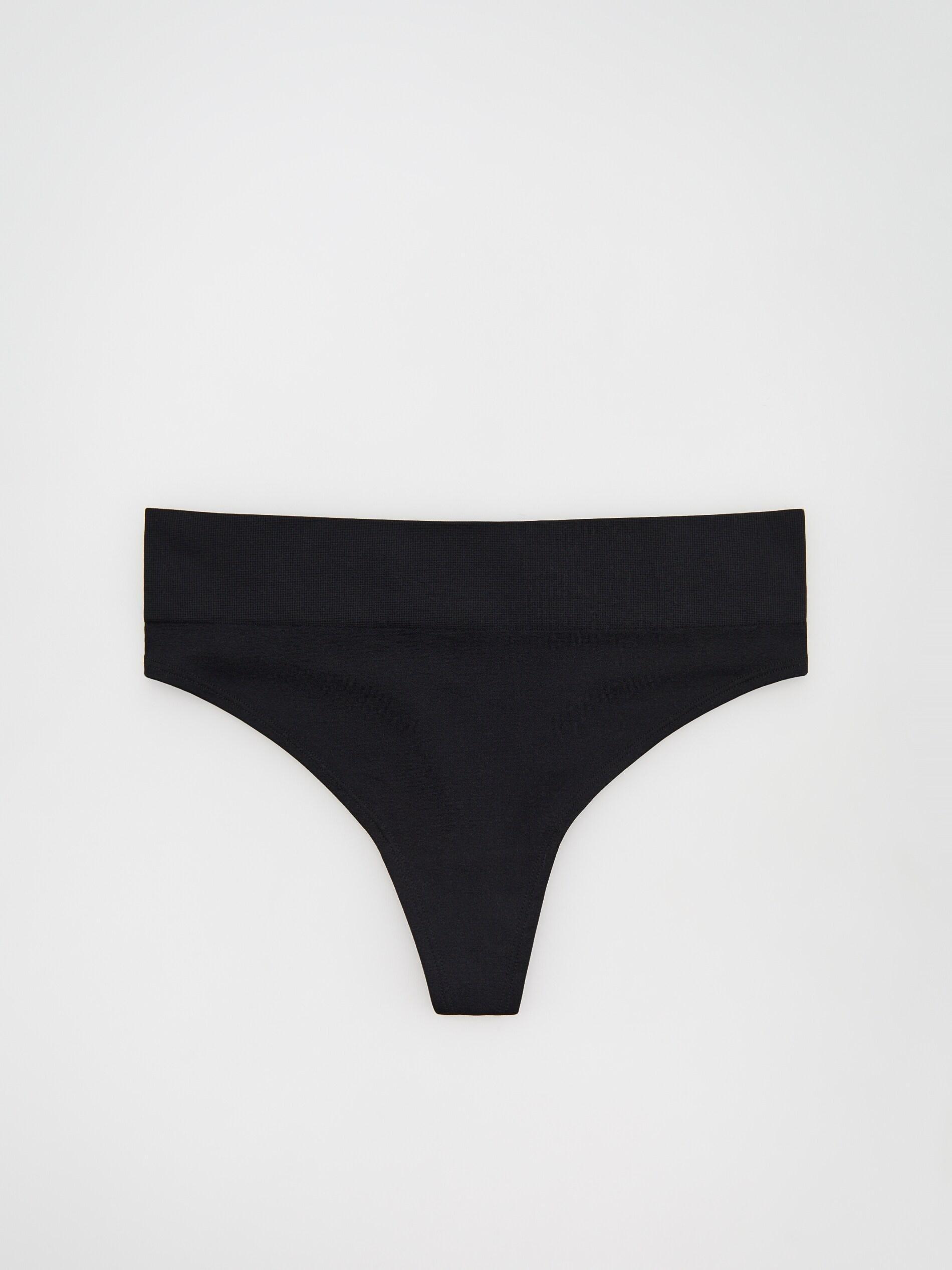 Black Seamless Thongs, , large image number 0
