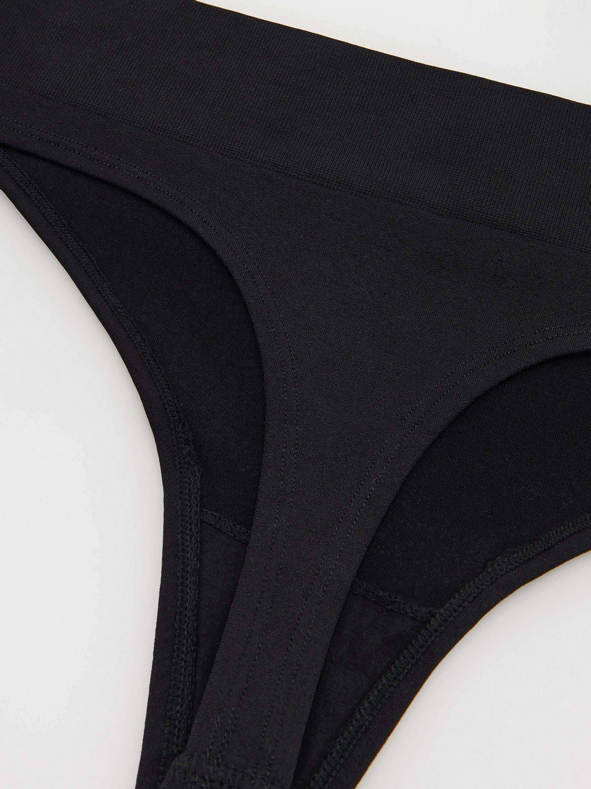 Black Seamless Thongs, , large image number 1