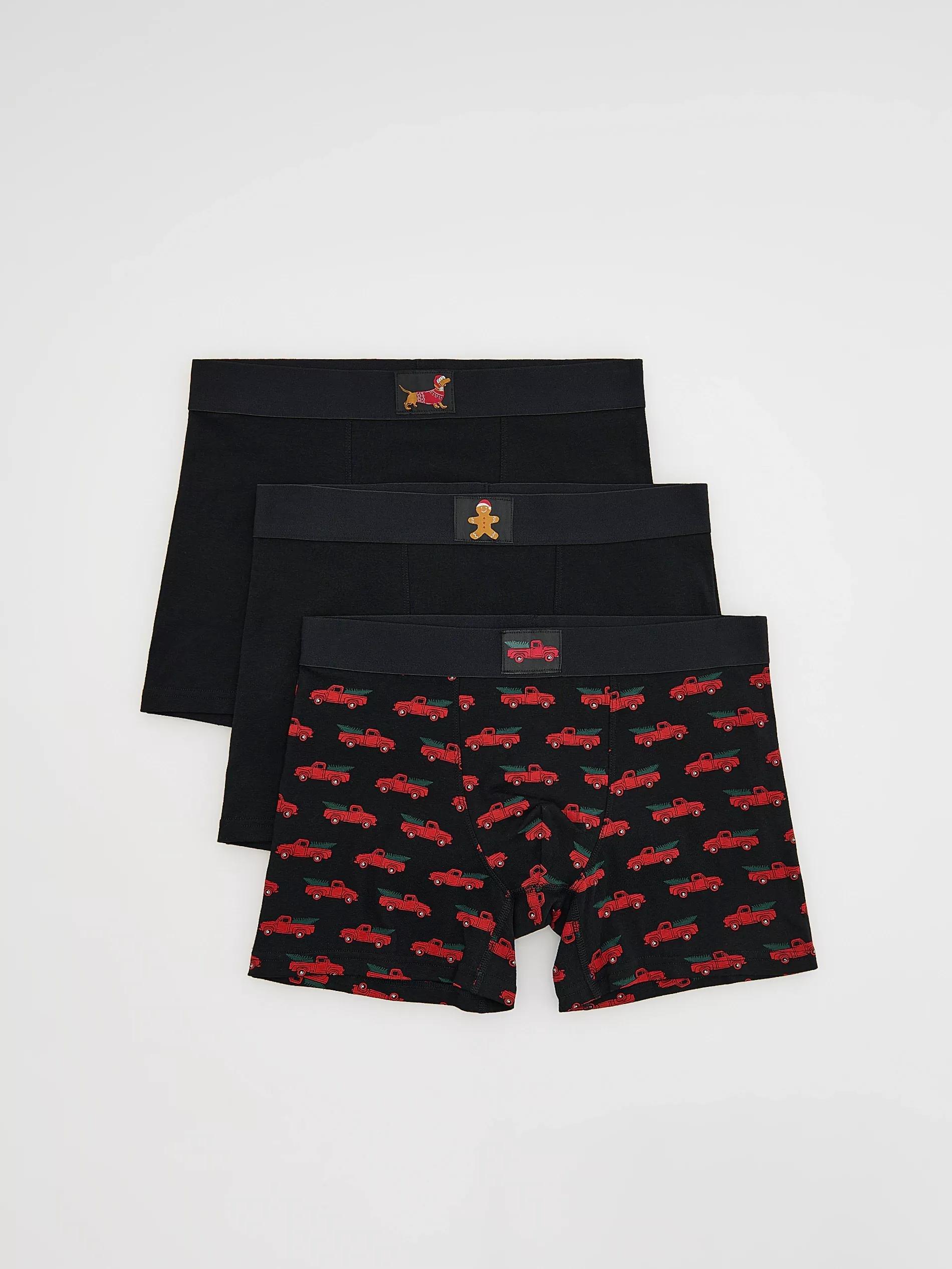 Black Boxer Shorts, Black, large image number 0