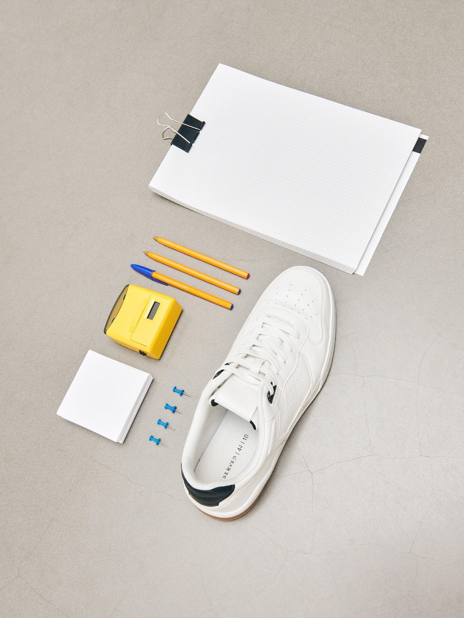 White Sneakers with contrasting insert, , large image number 0