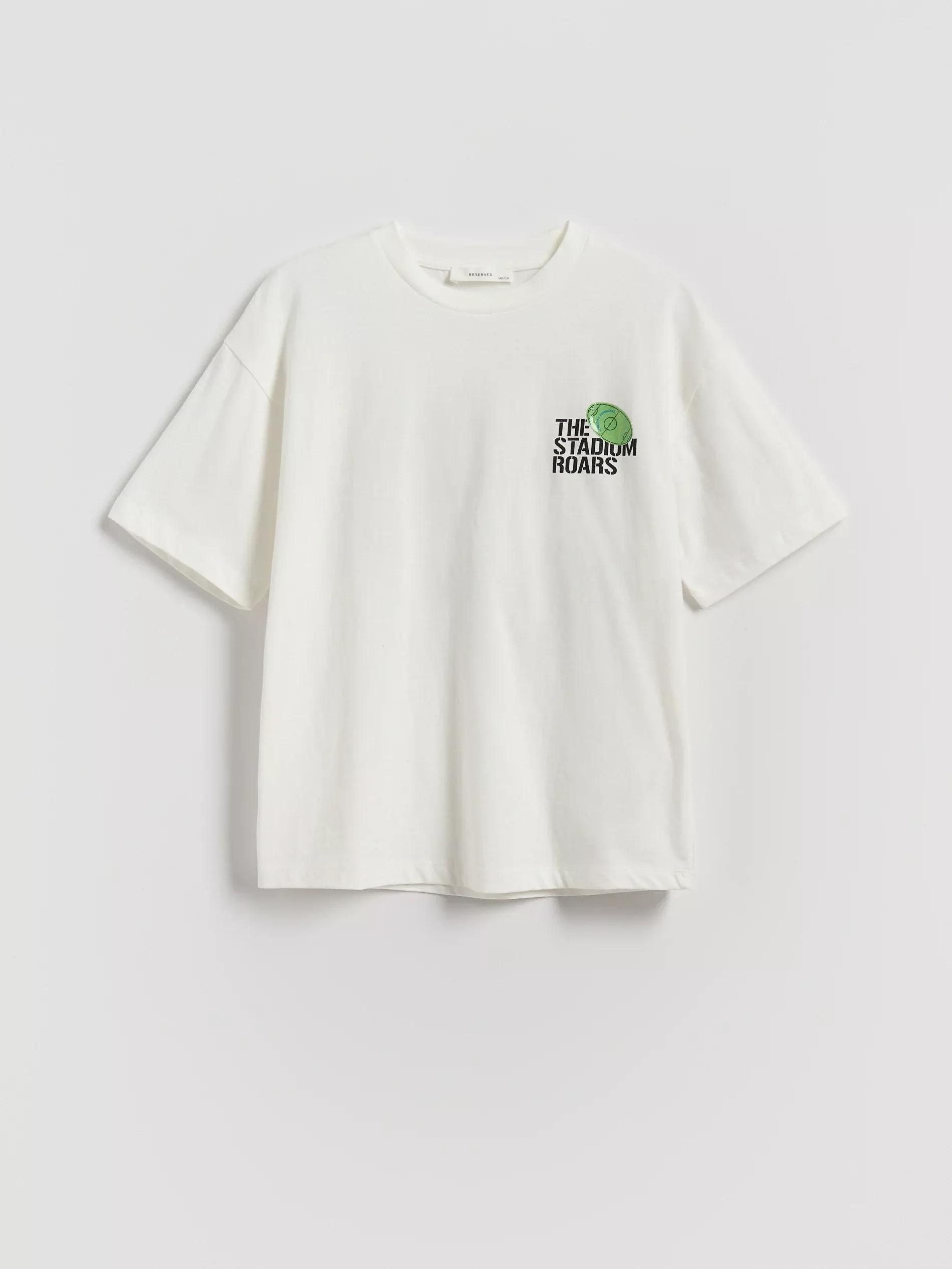 Cream T-Shirt With Print, Ivory, medium