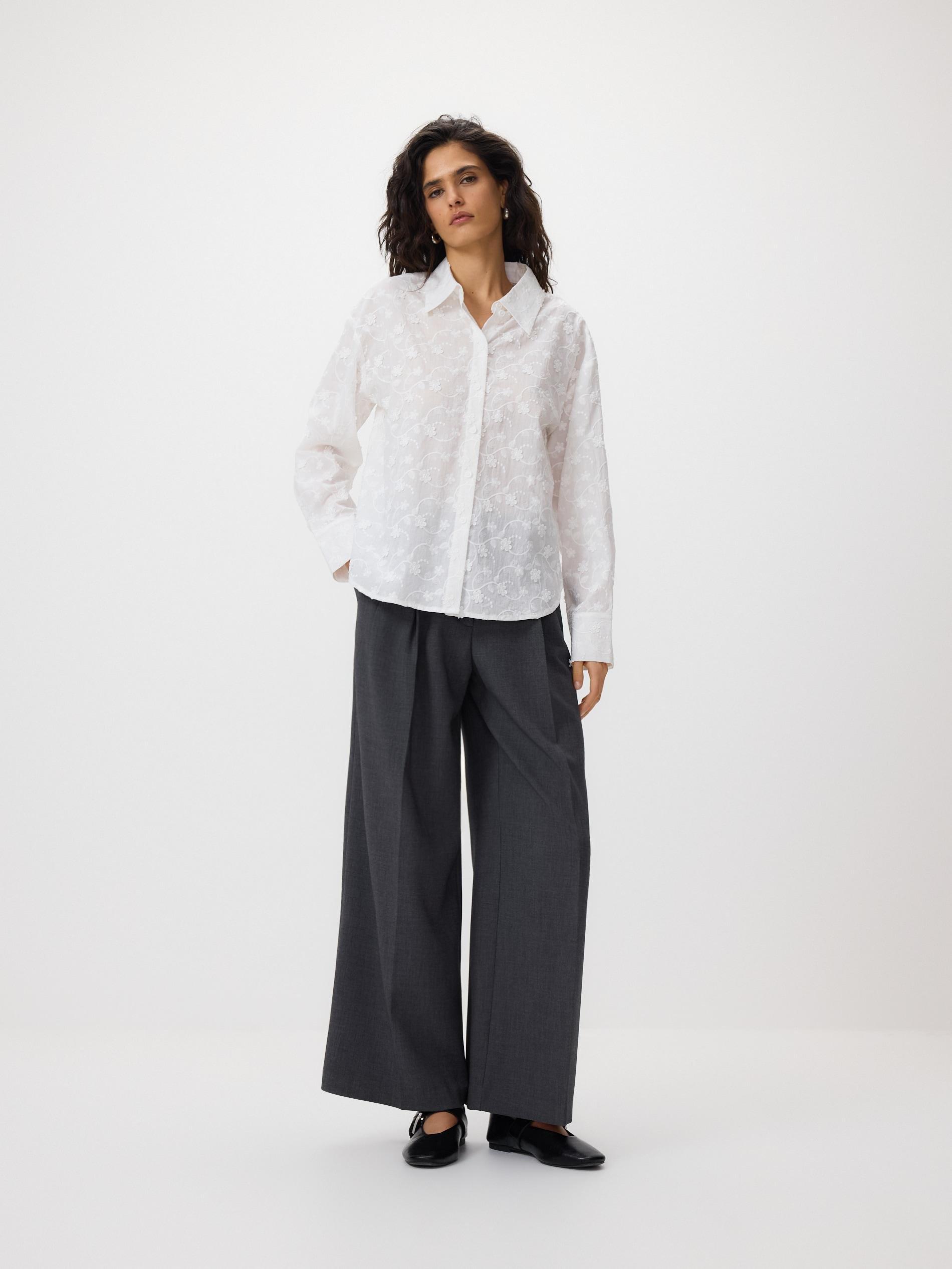 LADIES` SHIRT CREAM, Ivory, large image number 0