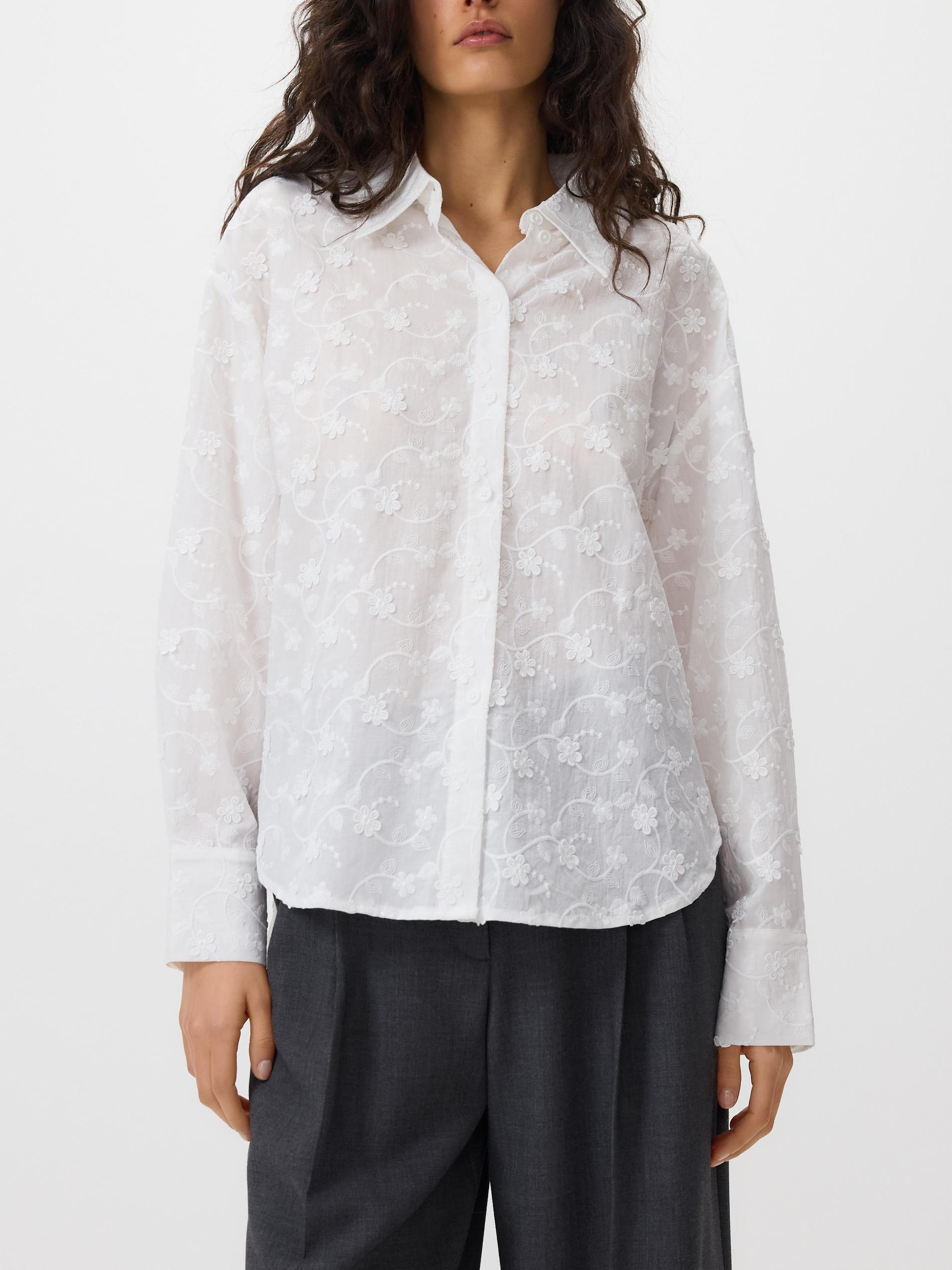 LADIES` SHIRT CREAM, Ivory, medium