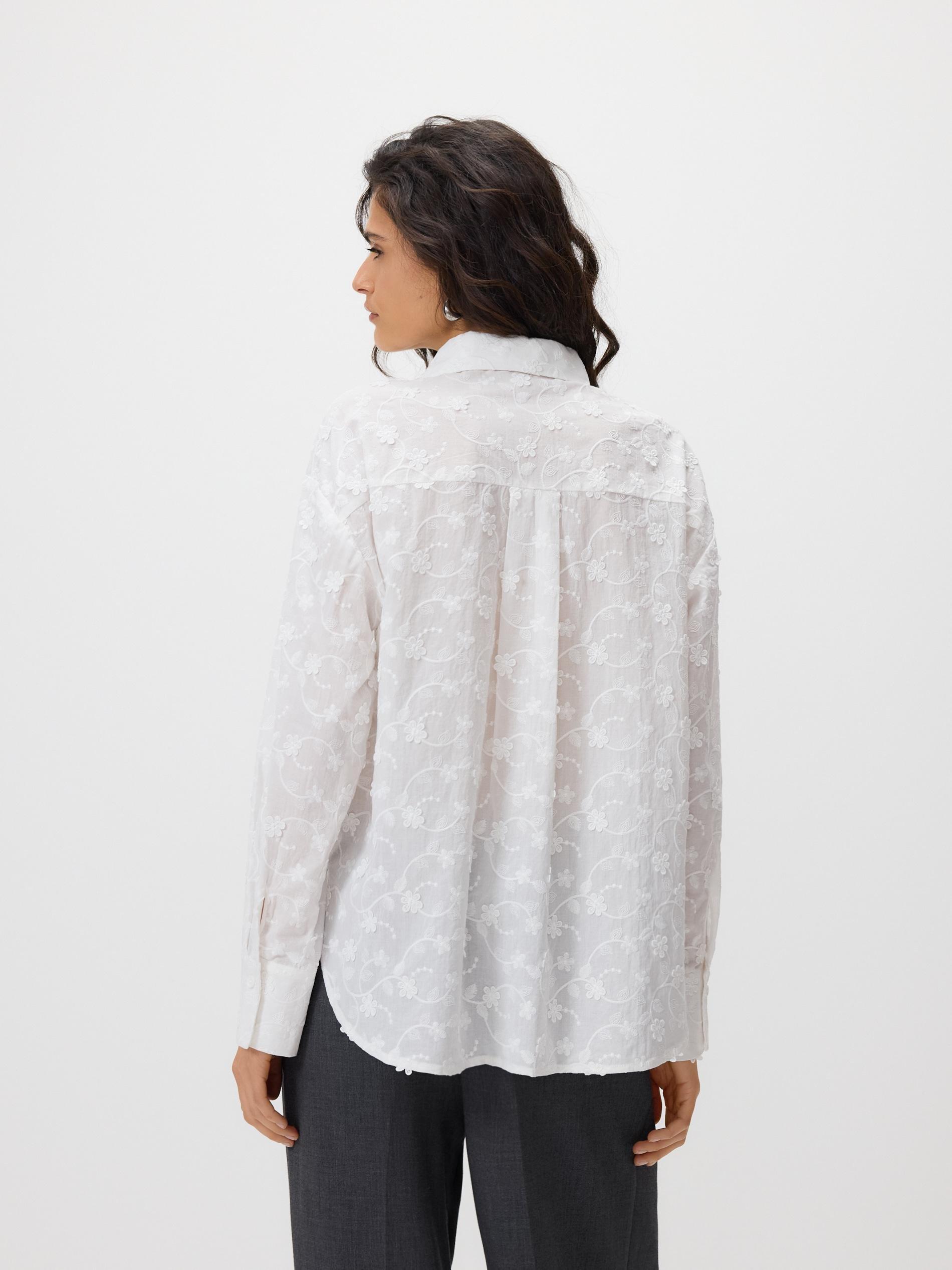 LADIES` SHIRT CREAM, Ivory, large image number 3