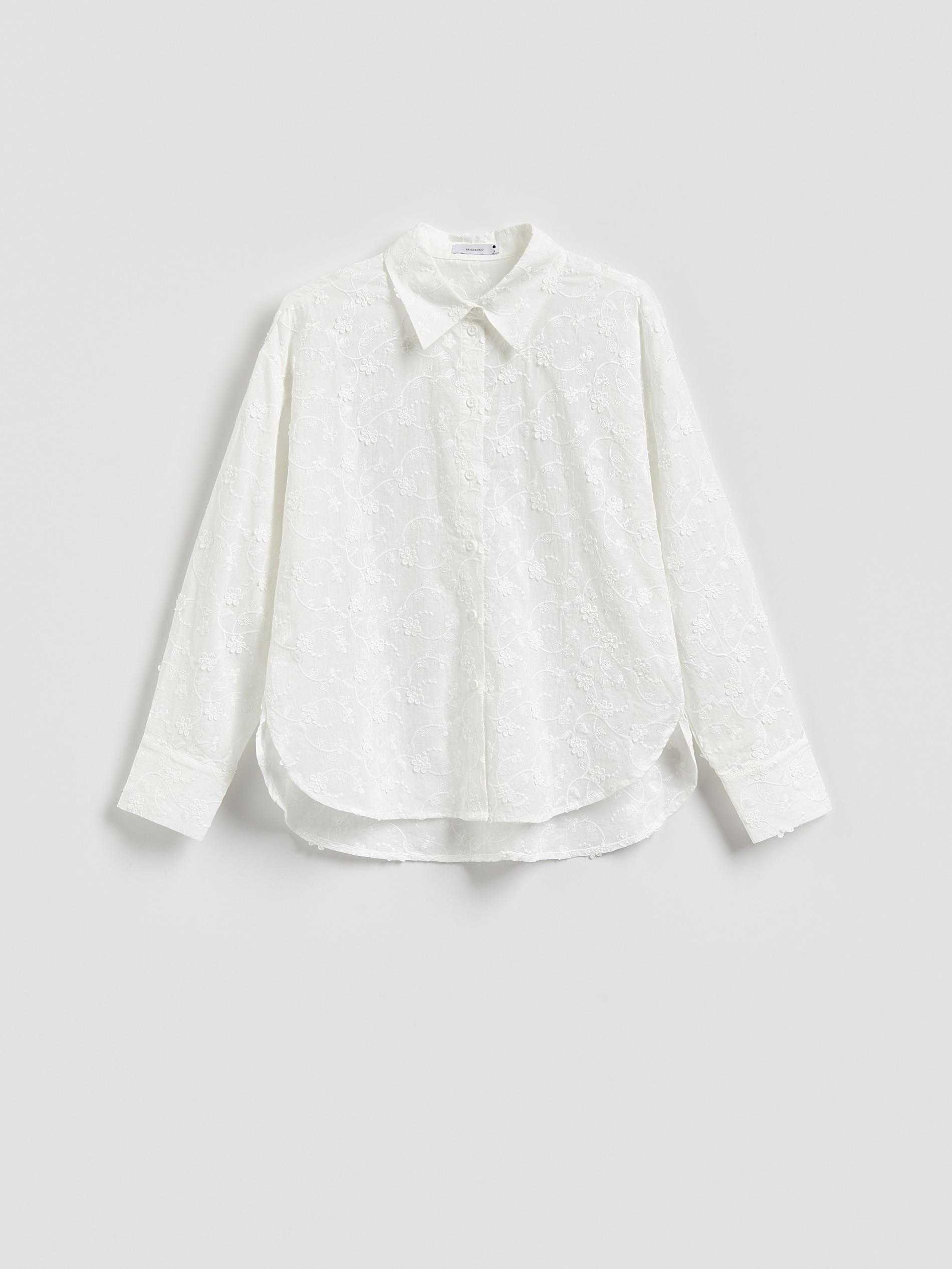 LADIES` SHIRT CREAM, Ivory, large image number 4