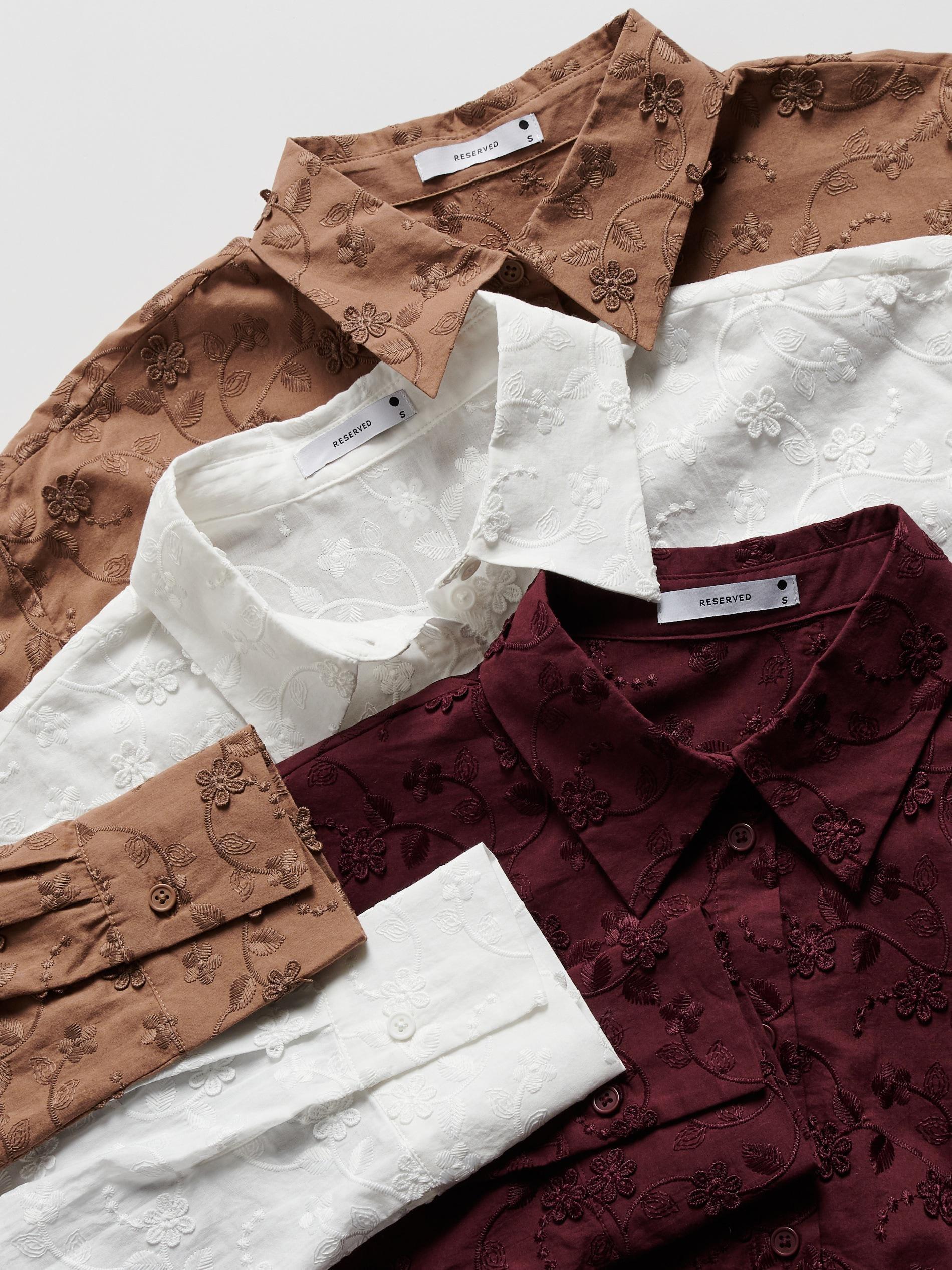 LADIES` SHIRT GOLDEN BROWN, Brown, large image number 5