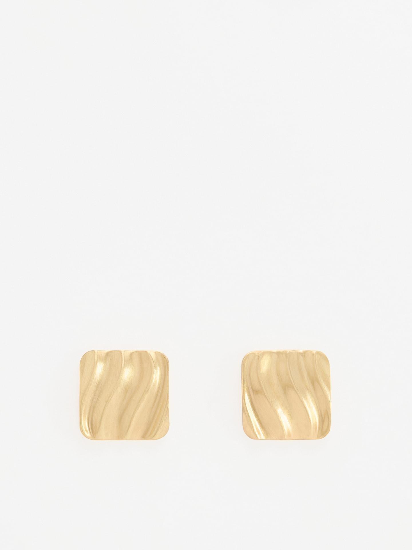 Gold Earrings, Golden, medium