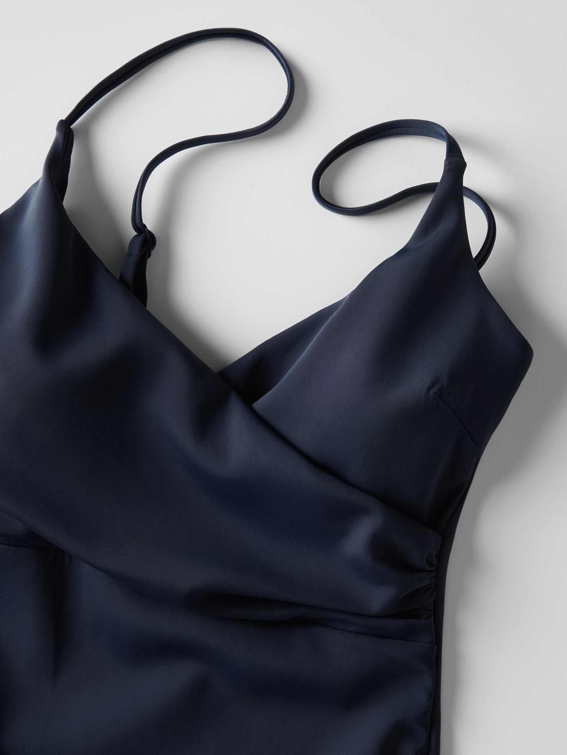 Navy Triangle Draped Swimsuit, , large image number 9