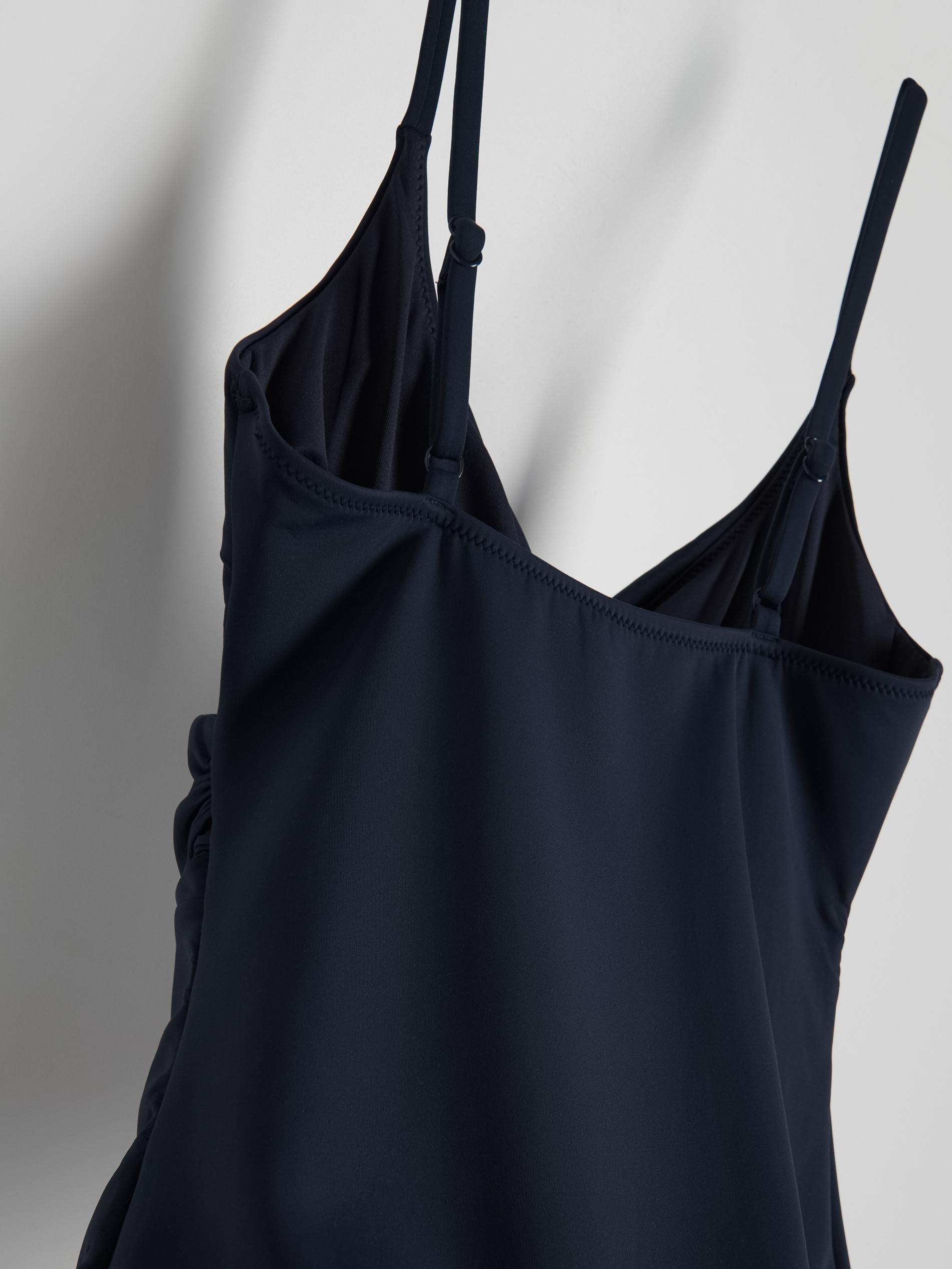 Navy Triangle Draped Swimsuit, , large image number 11