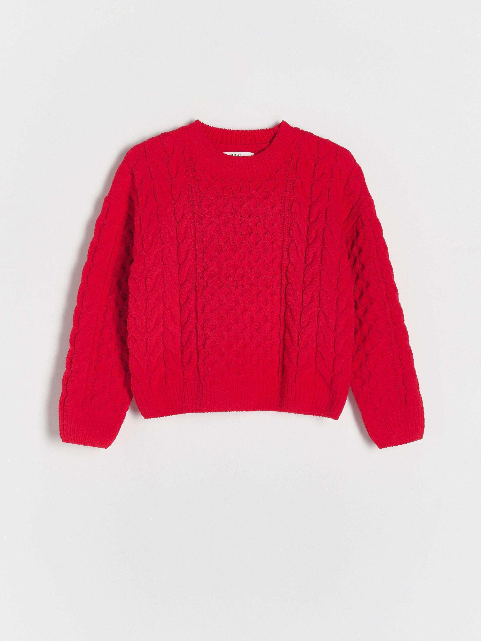 Red Cable-Knit Sweater, , large image number 2