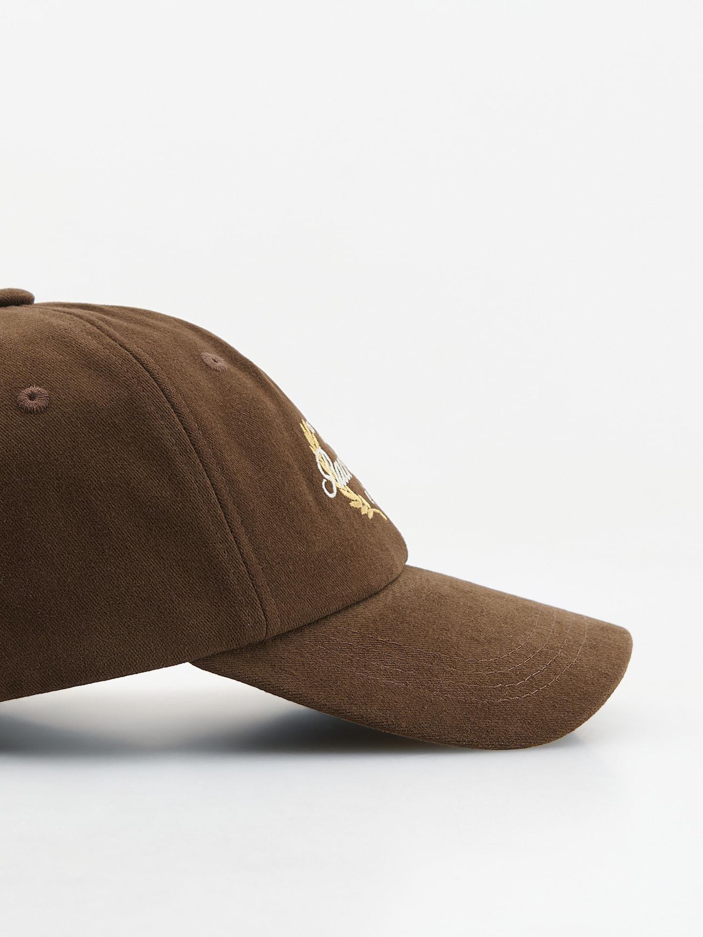 Brown Baseball Cap With Embroidery, Brown, large image number 3
