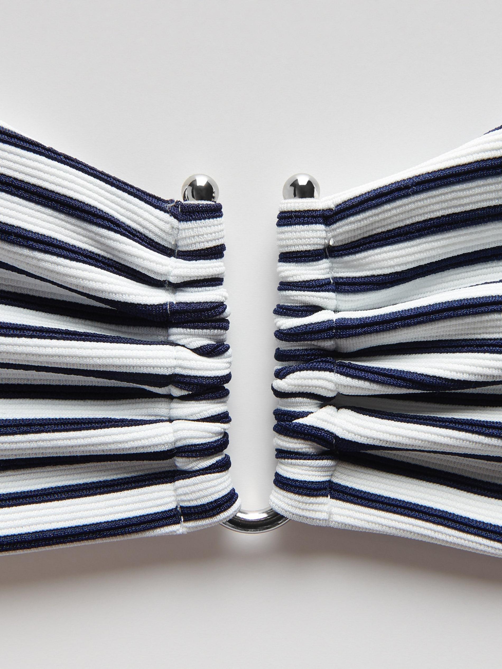 White Striped Bikini Top, , large image number 4