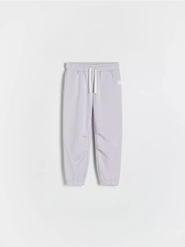 Purple Elastic Waist Joggers, kids girls, , large image number 0