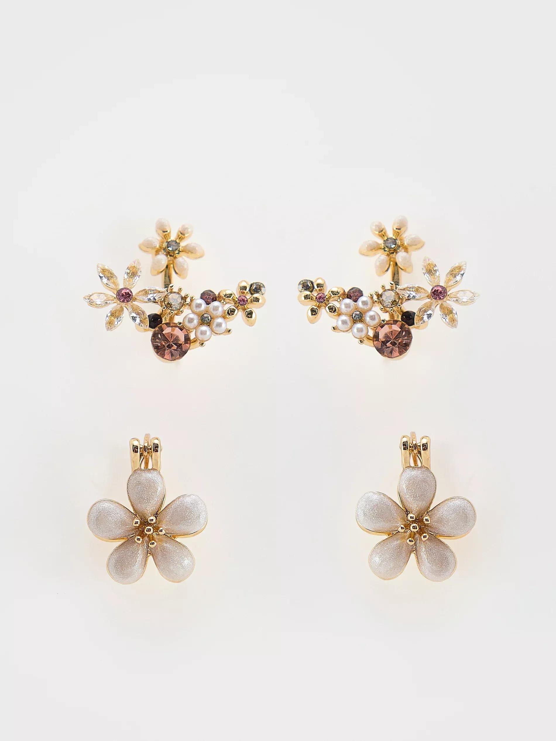 Cream Earrings, Ivory, large image number 0