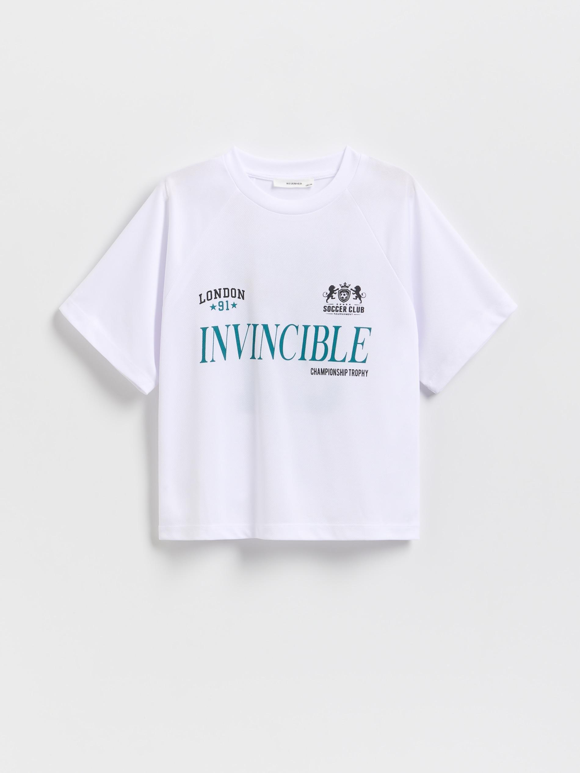 White Quick-Dry Printed T-Shirt, , large image number 1