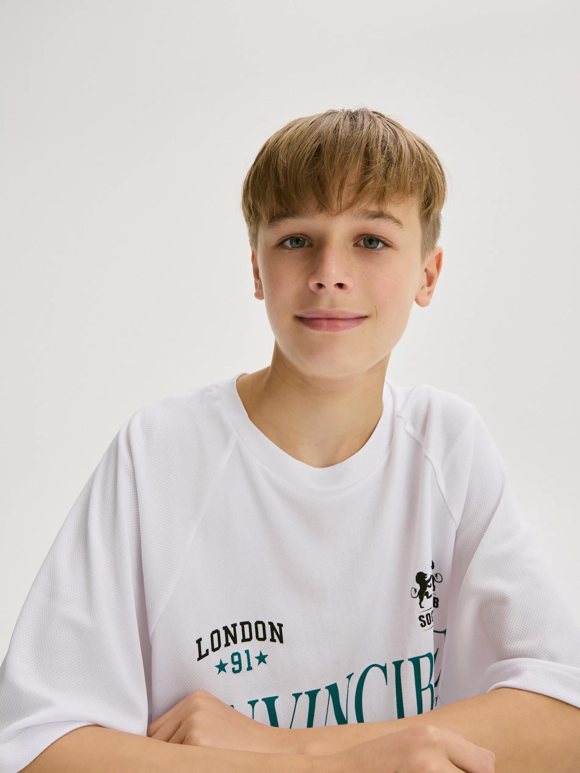 White Quick-Dry Printed T-Shirt, , large image number 3