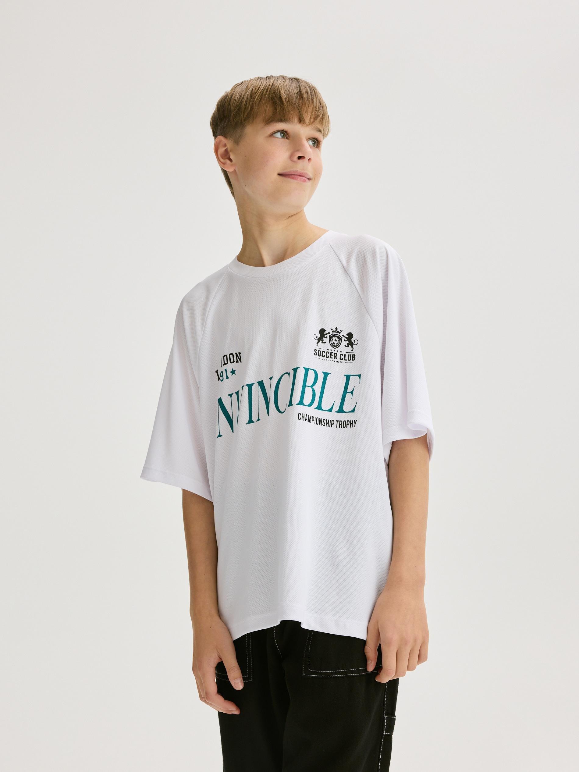 White Quick-Dry Printed T-Shirt, , large image number 5