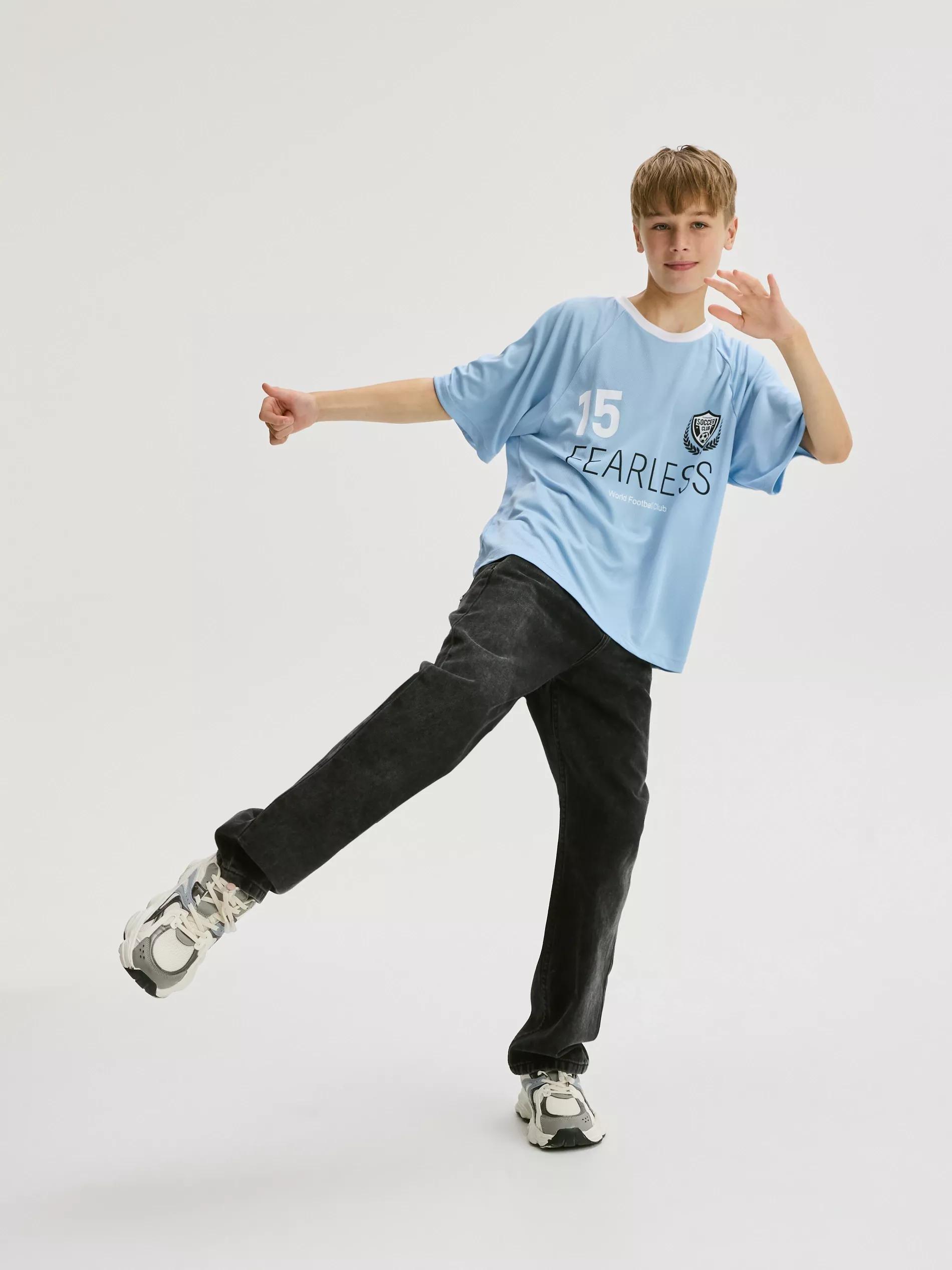 Blue Quick-Dry Printed T-Shirt, , large image number 3