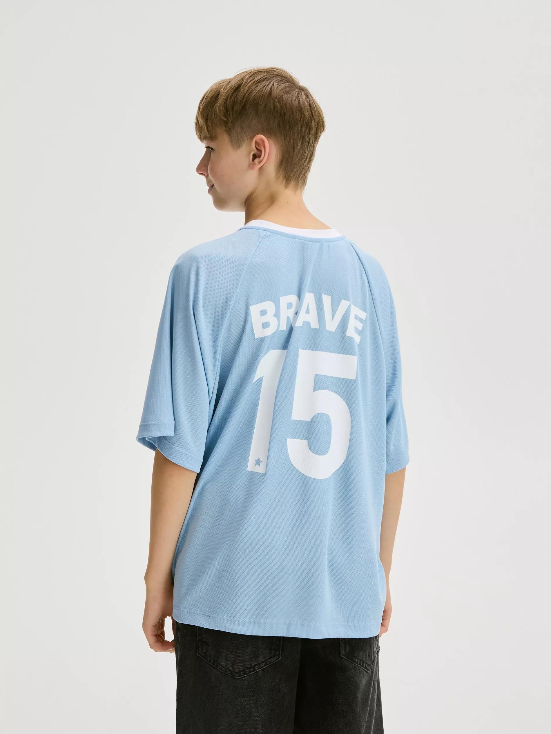 Blue Quick-Dry Printed T-Shirt, , large image number 5