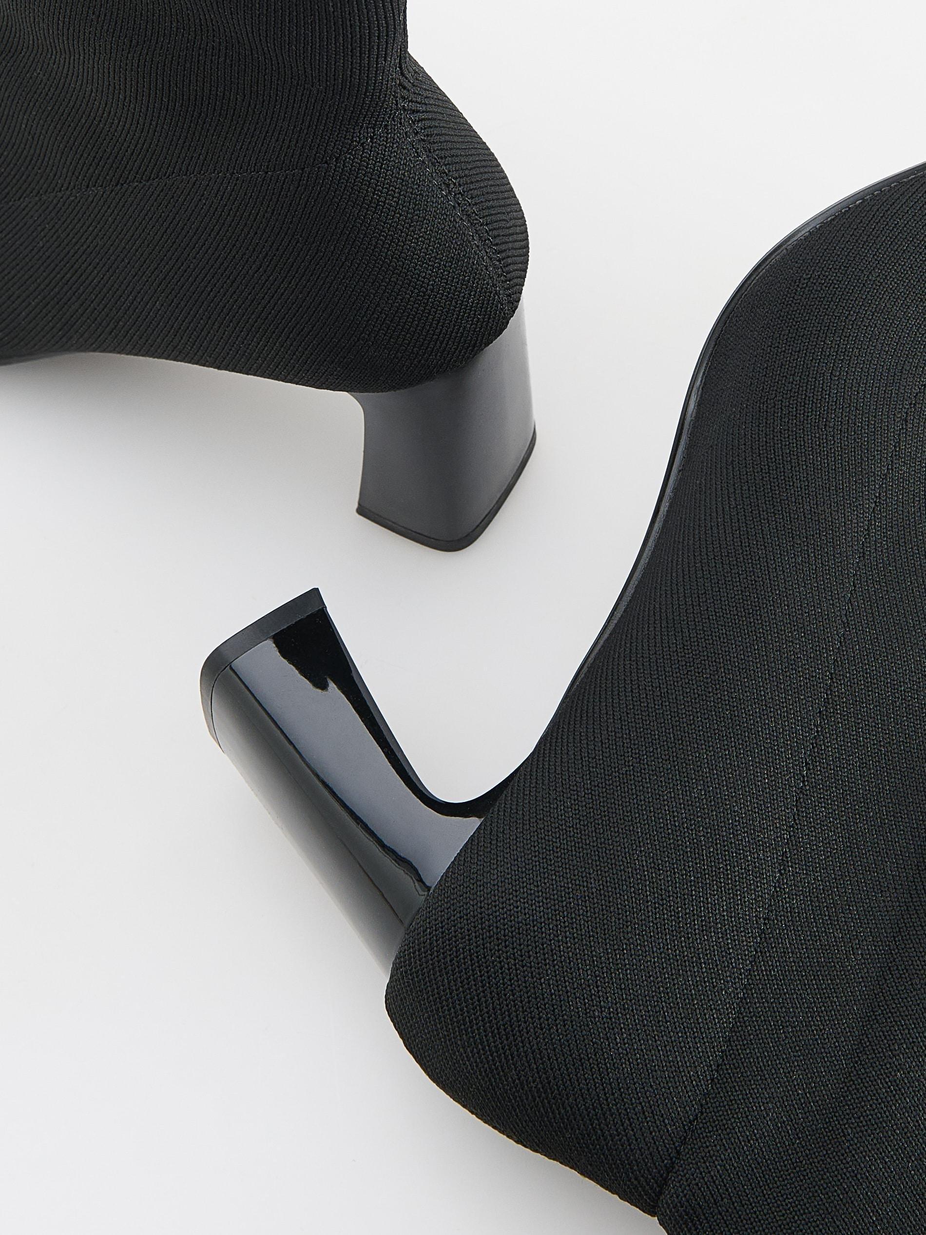 Black Heeled Ankle Boots, Black, large image number 2