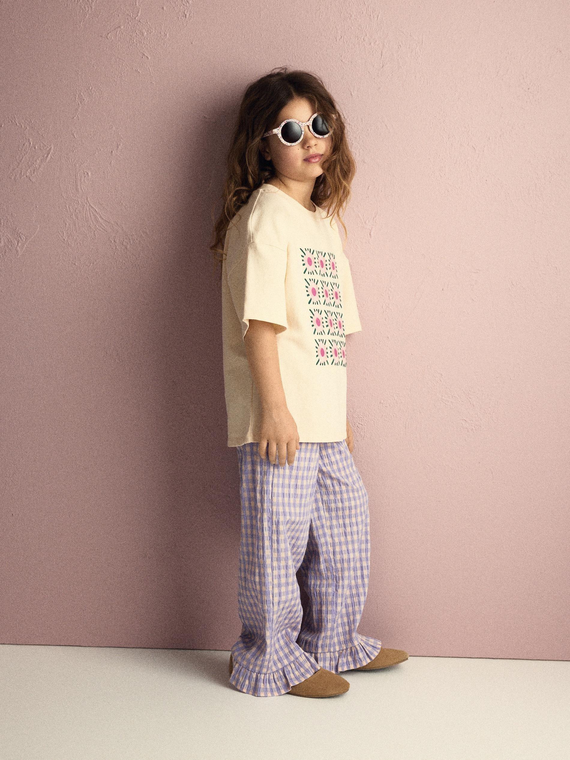 Beige Loose Embroidered T-Shirt, Ivory, large image number 2