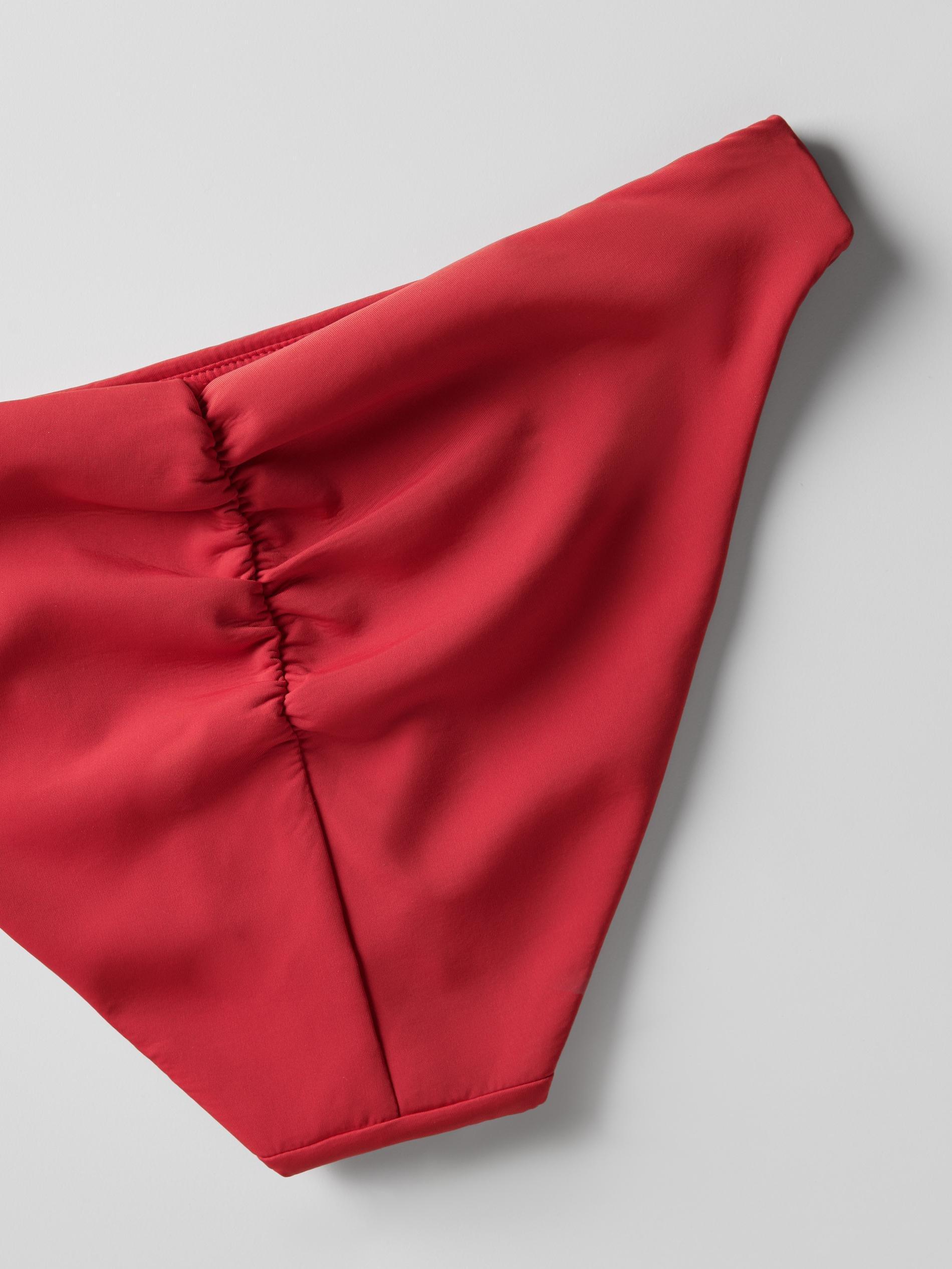 Red Plain Bikini Bottom, , large image number 4