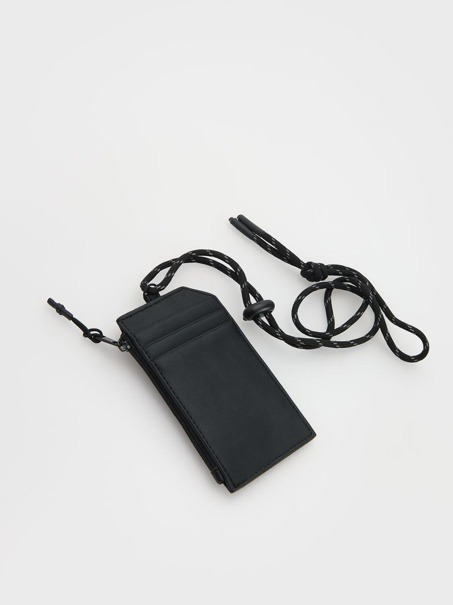 Black Card Wallet, Black, large image number 1