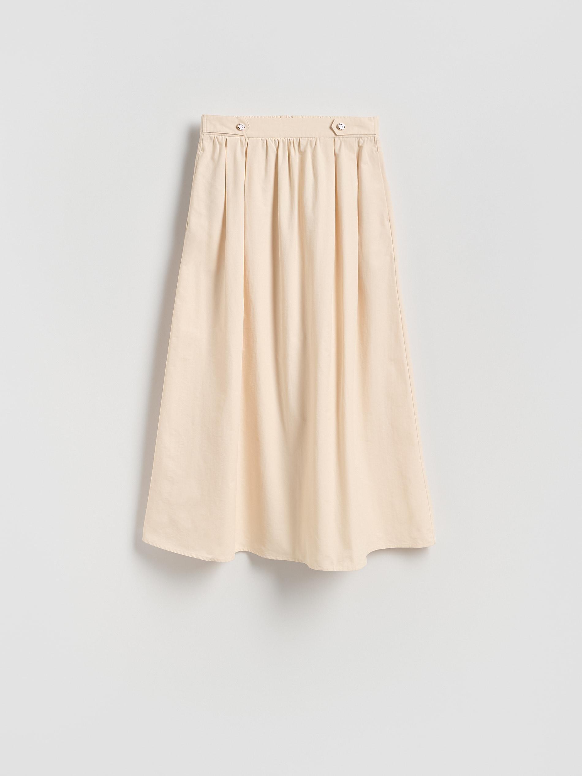 Cream Midi Skirt, , medium