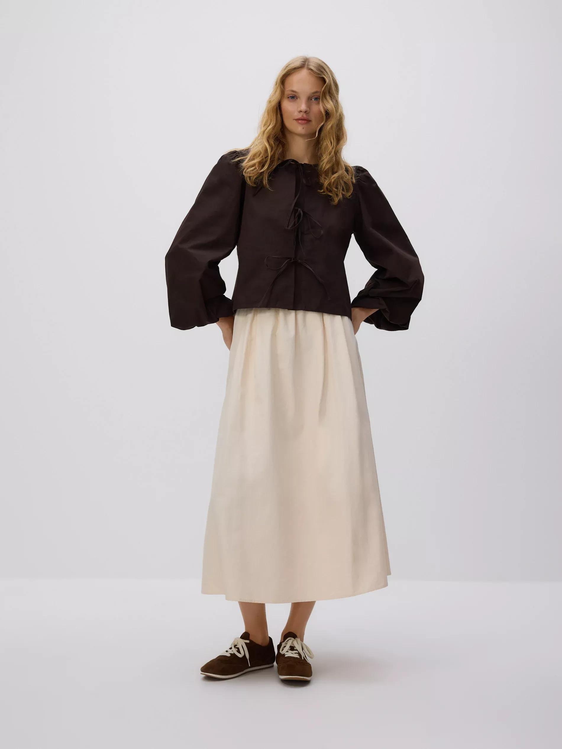 CREAM Midi skirt, Ivory, medium