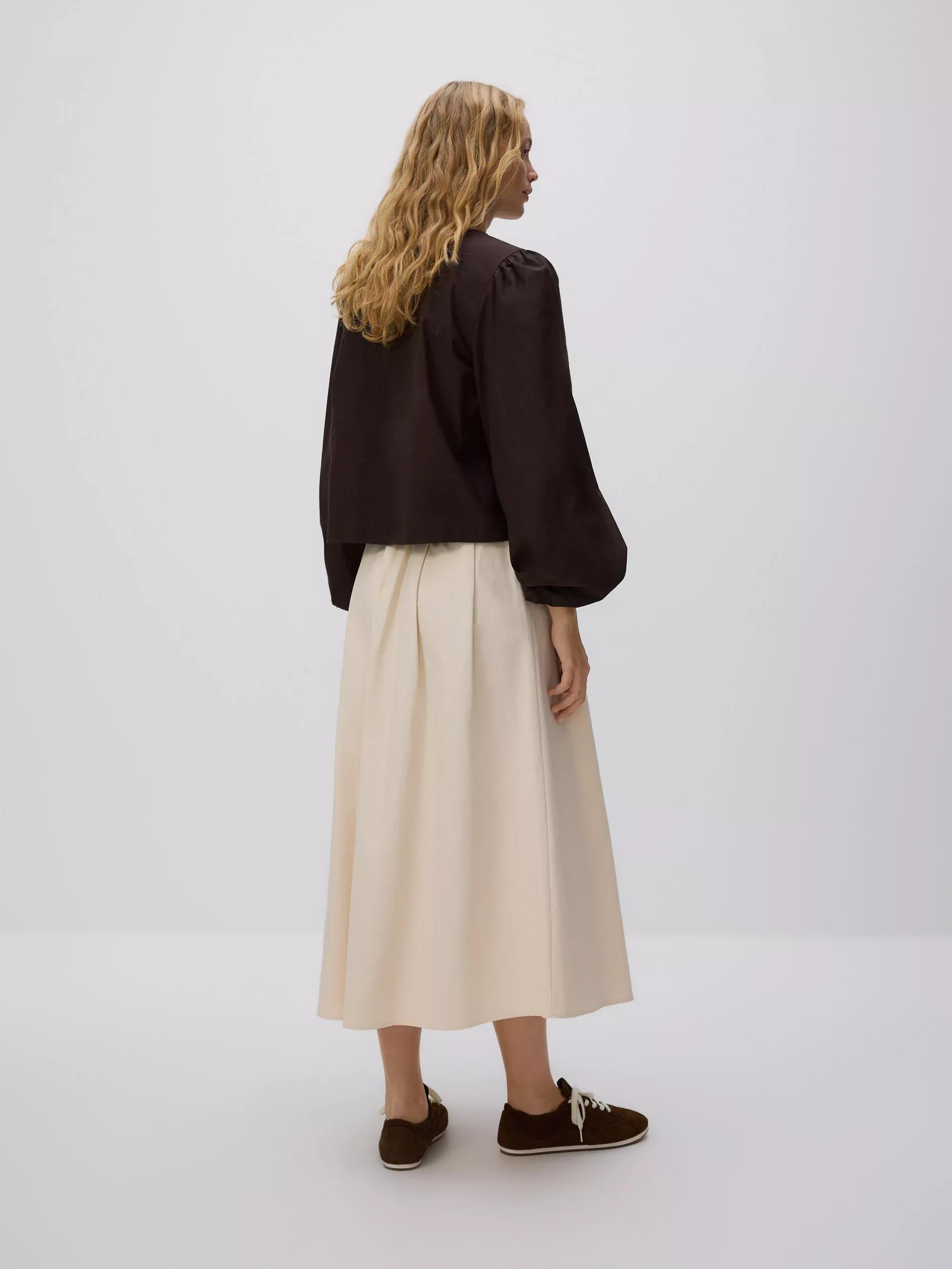 CREAM Midi skirt, Ivory, medium