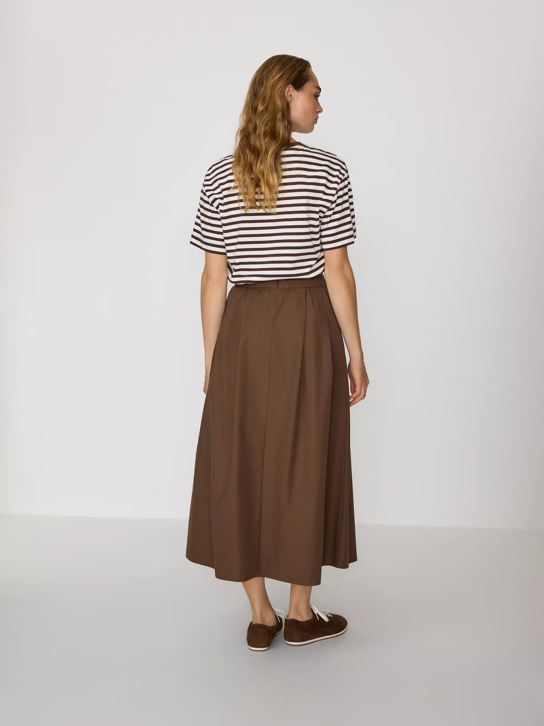 Brown Midi Skirt, Brown, large image number 3
