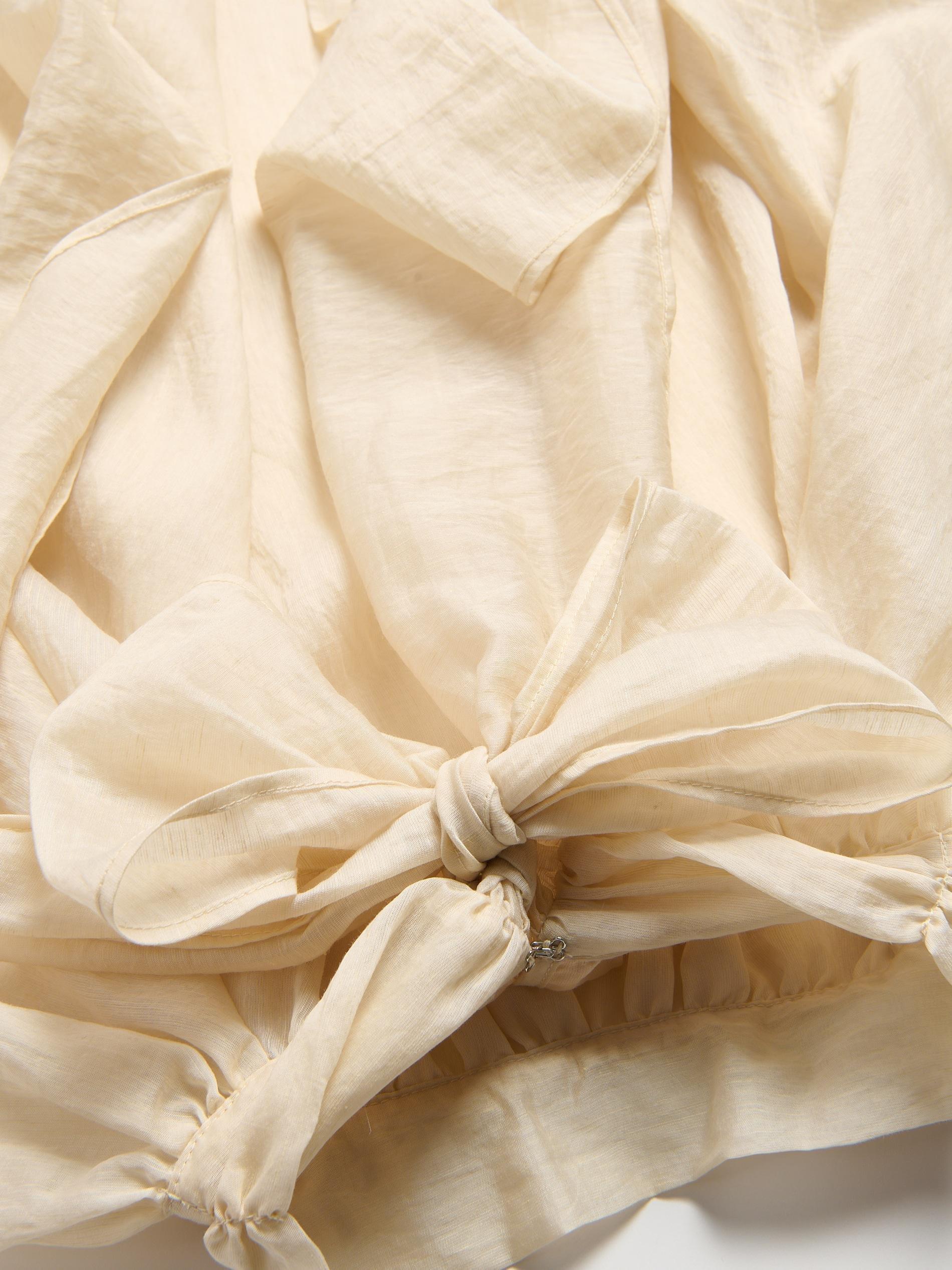 Cream Lyocell Blend Blouse, Ivory, large image number 5