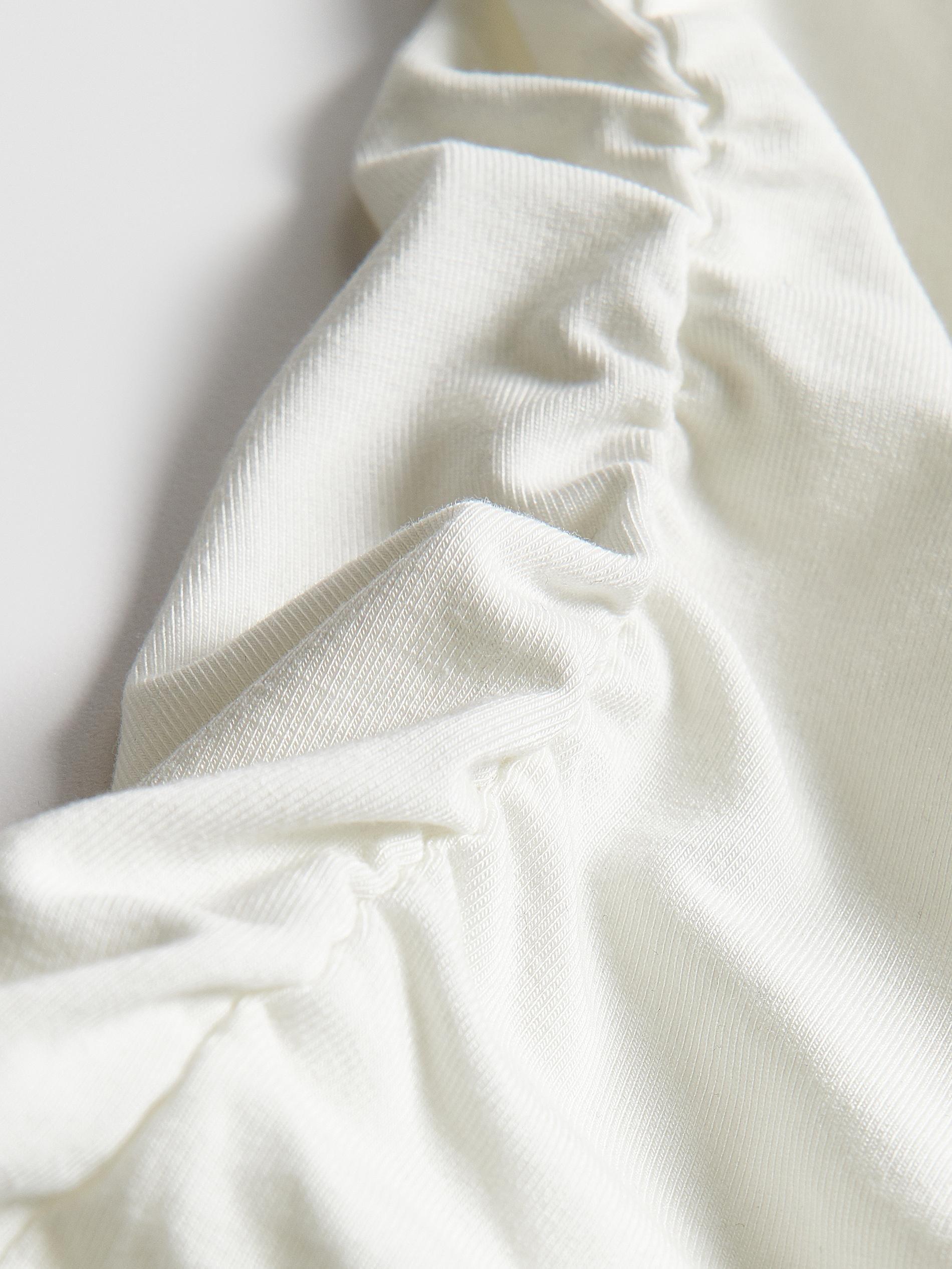 Cream Gathered Blouse, Ivory, large image number 4