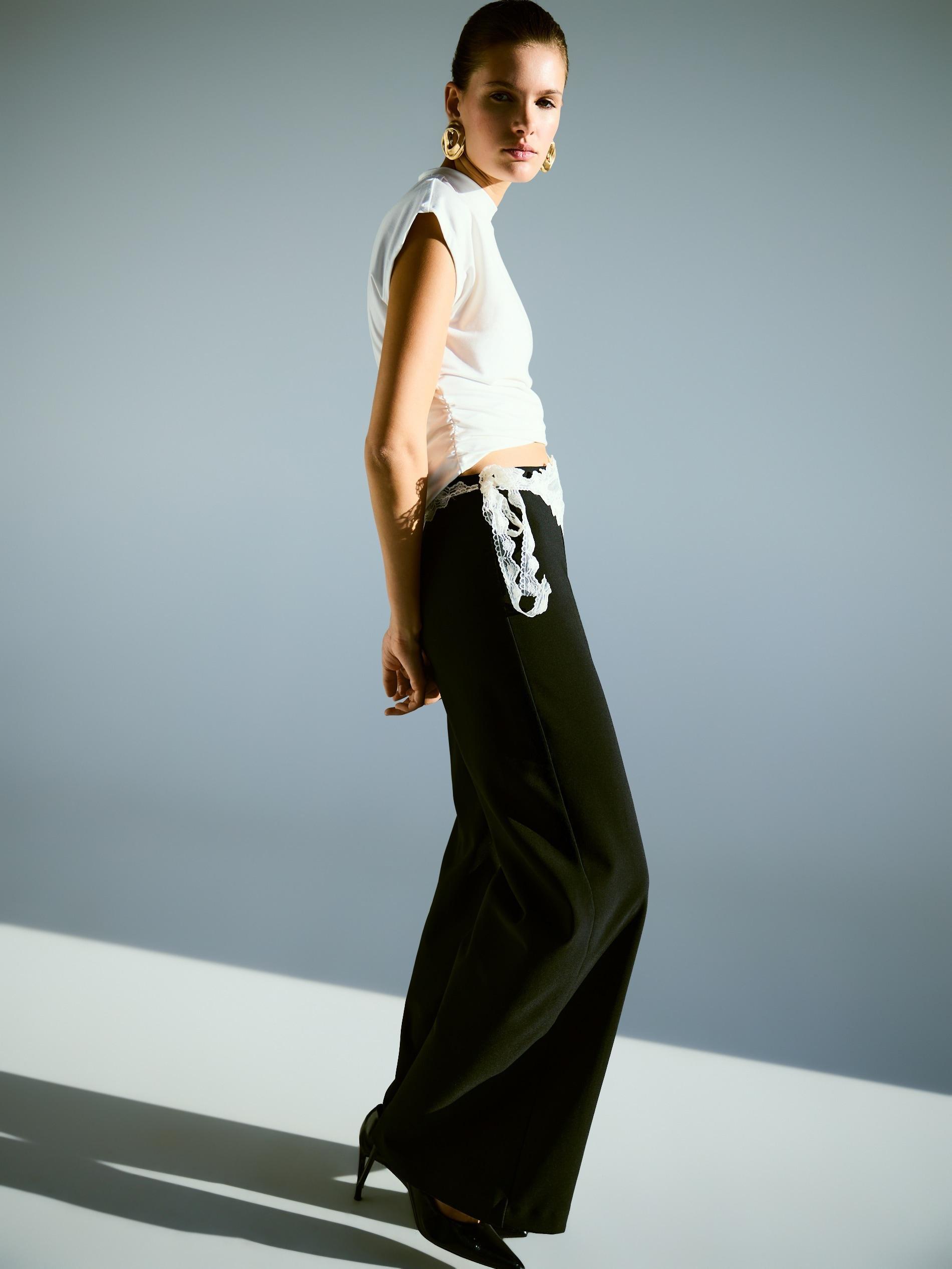 Cream Gathered Blouse, Ivory, large image number 5