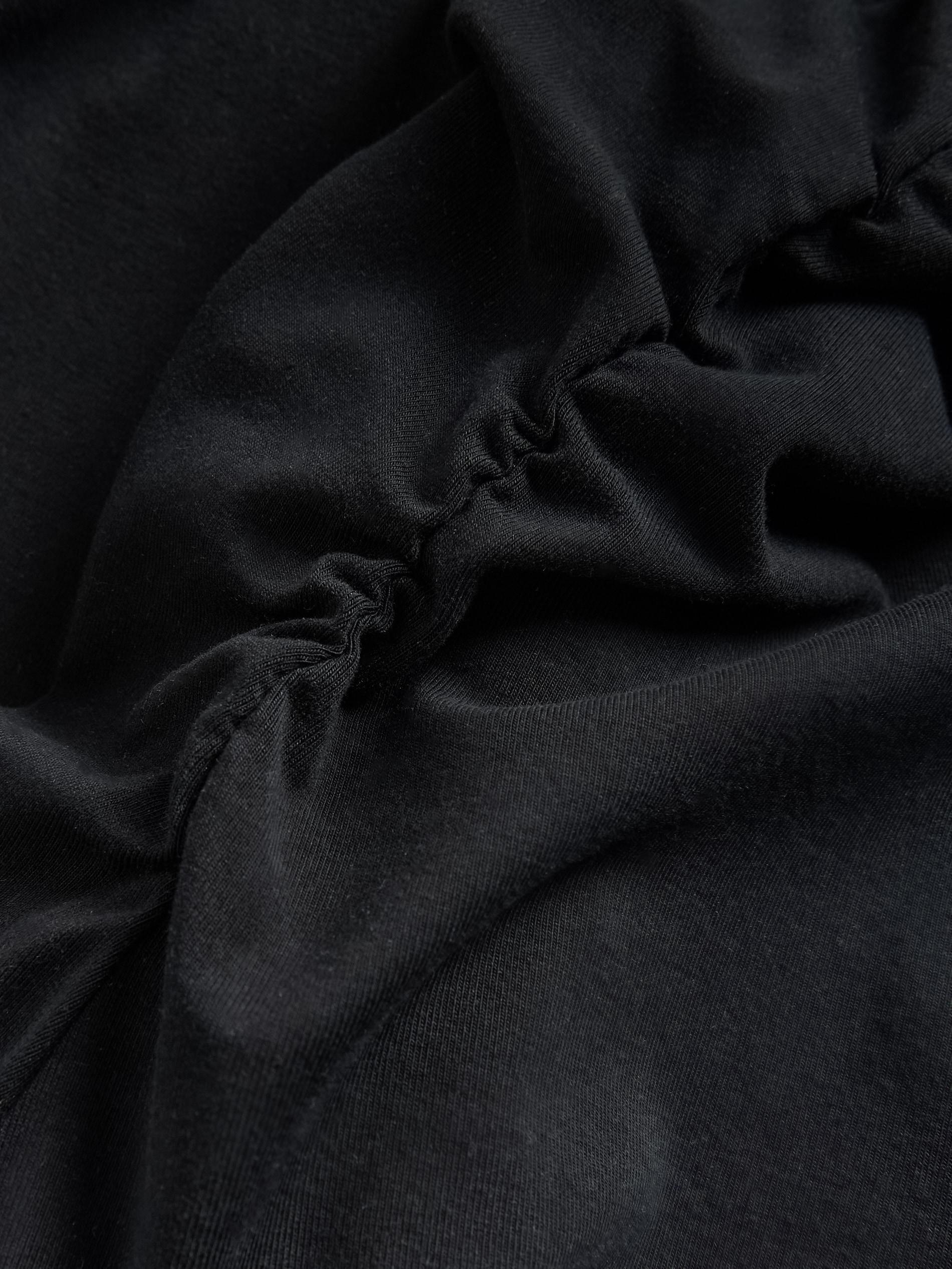 Black Gathered Blouse, Black, large image number 5