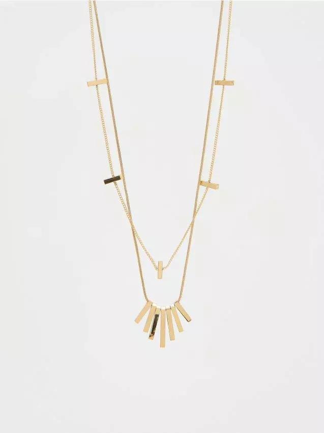 Golden Necklace Set, Golden, large image number 0