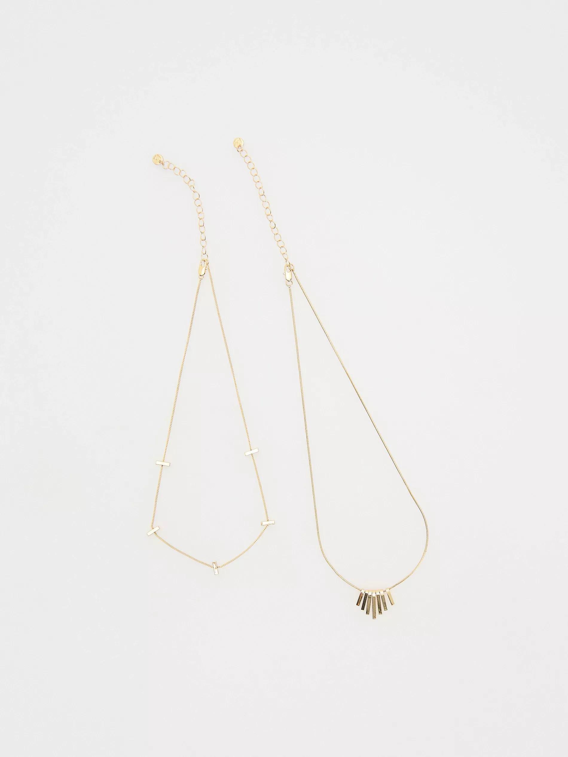 Golden Necklace Set, Golden, large image number 2