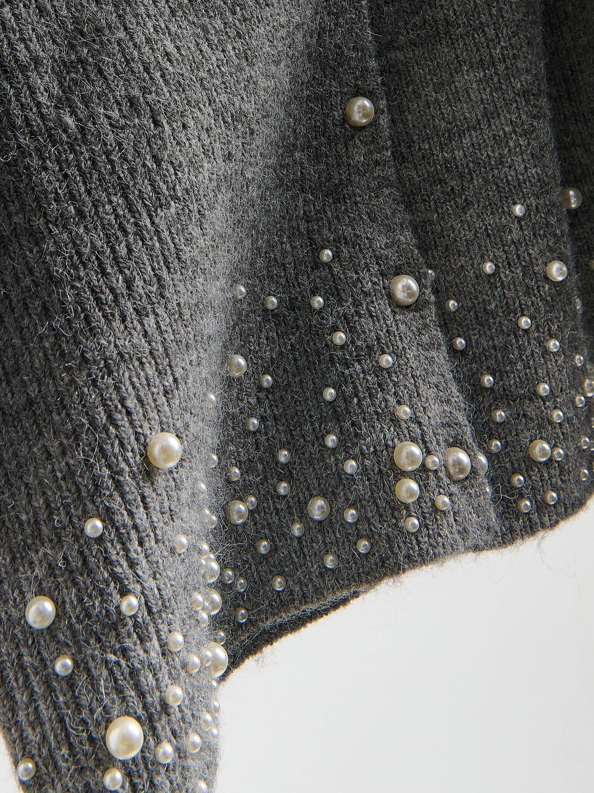 Grey Cardigan With Applique, Grey, large image number 5