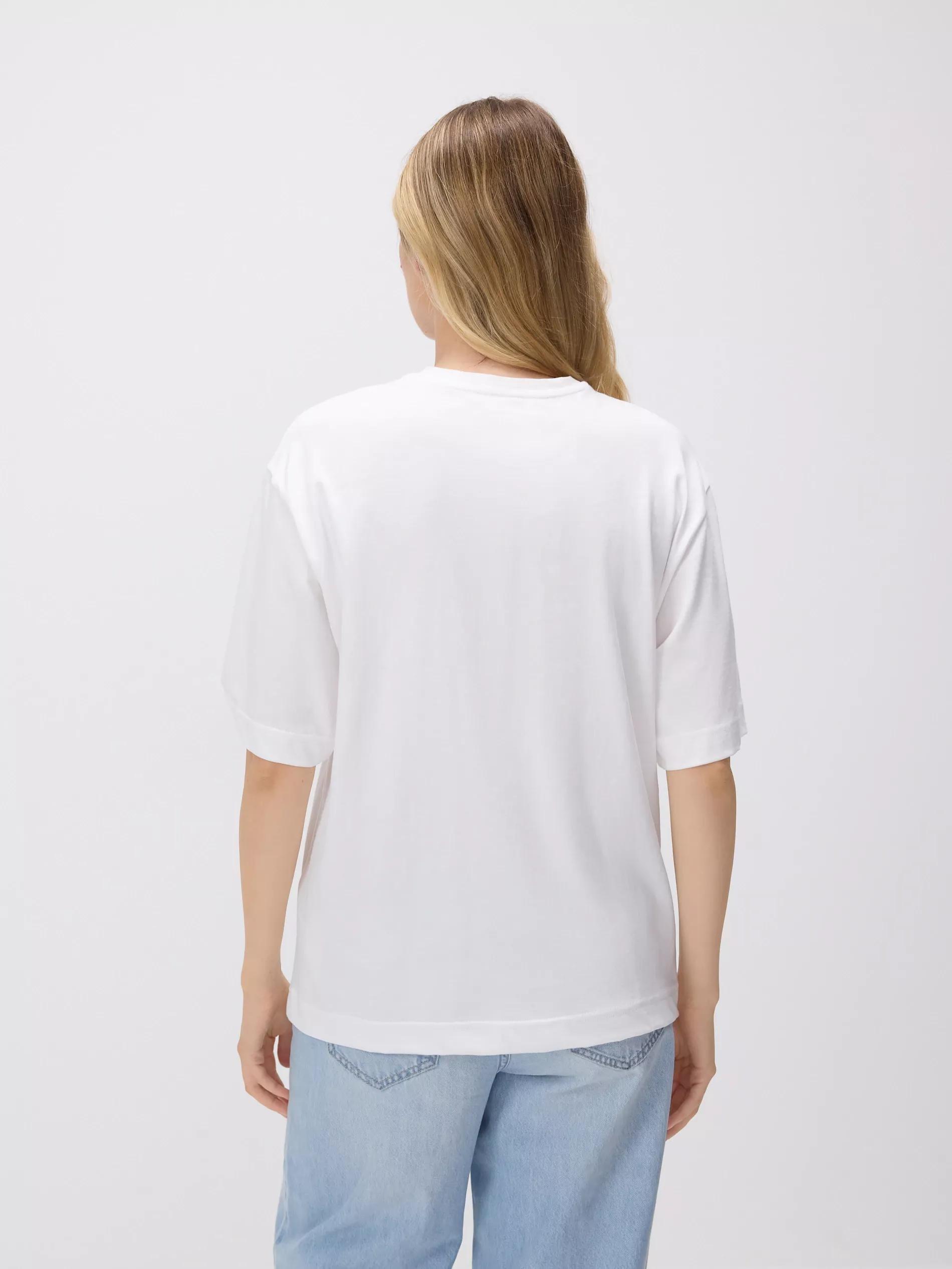 White T-Shirt With Embroidery Detailing, , large image number 3