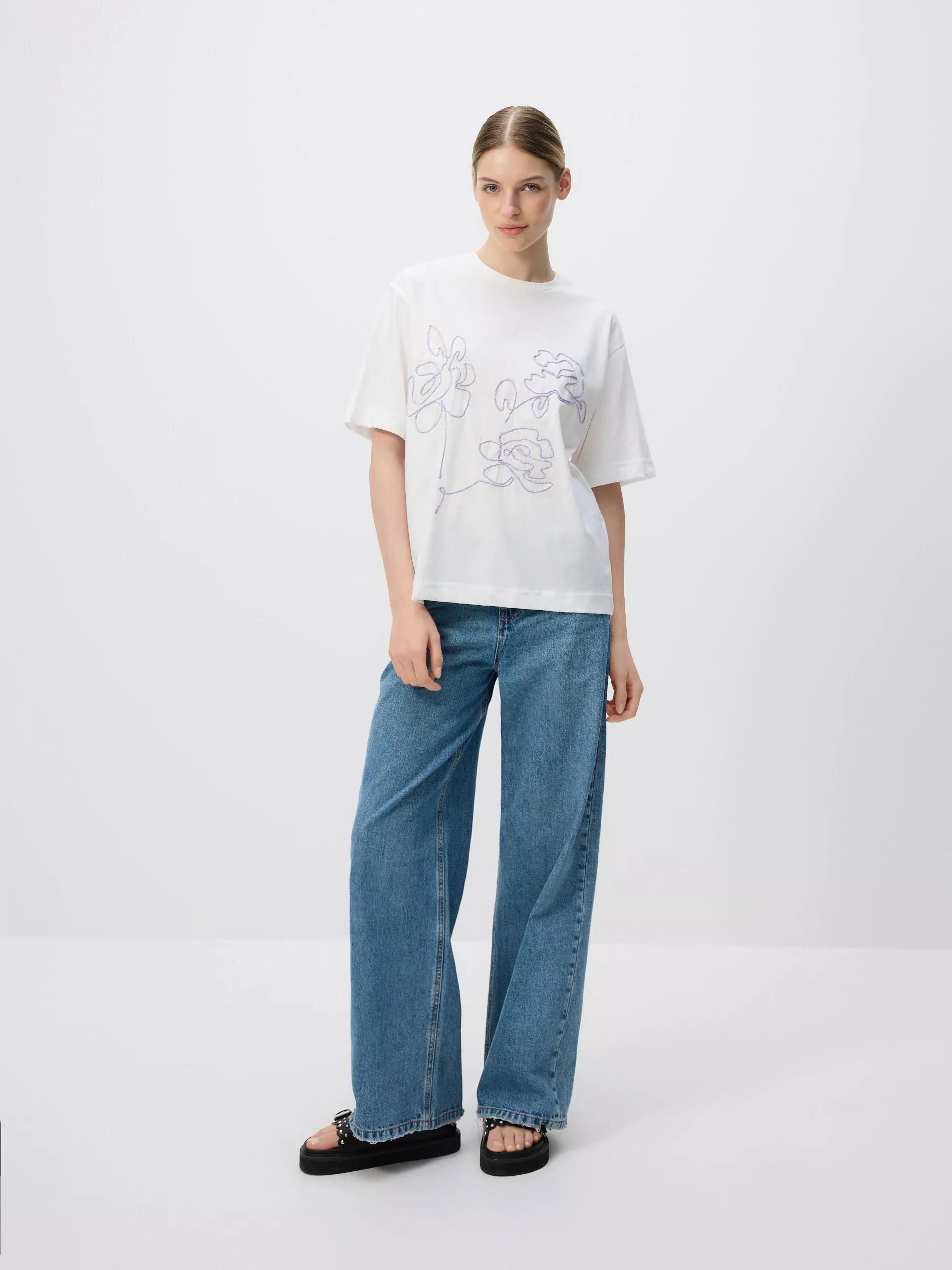 Green T-Shirt With Embroidery Detailing, , large image number 2