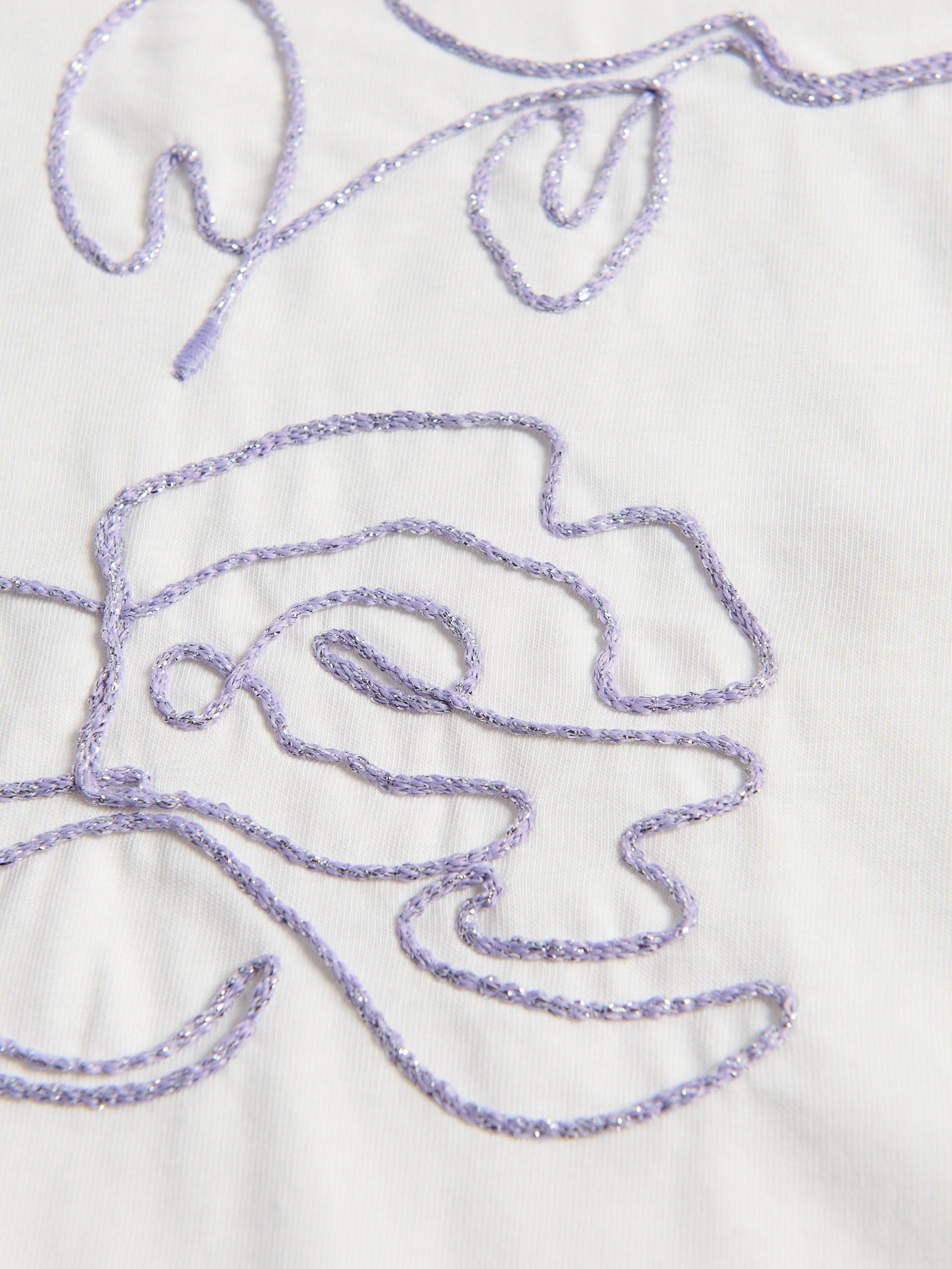 Green T-Shirt With Embroidery Detailing, Green, large image number 4