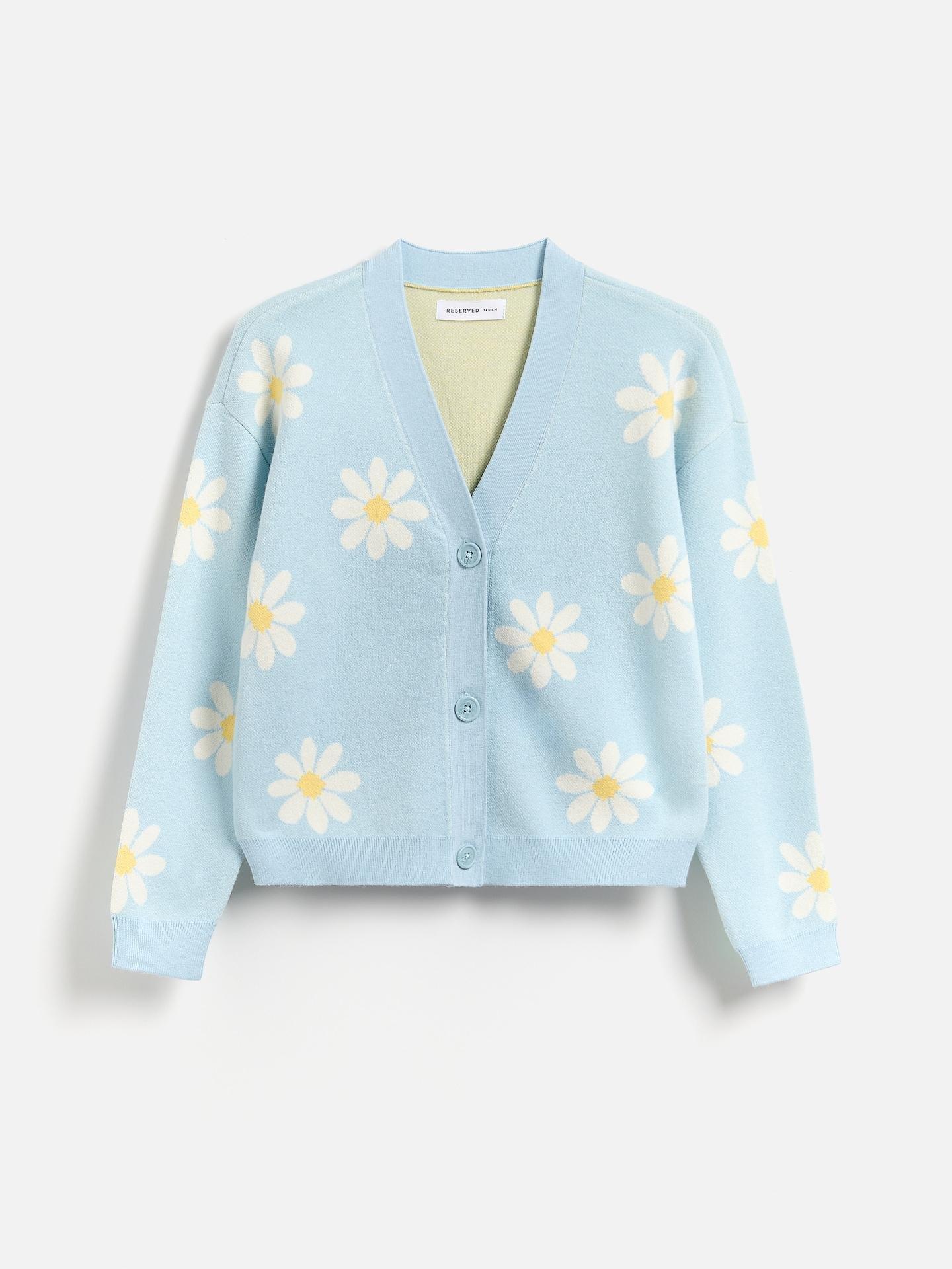Multicolour Patterned Viscose Cardigan, Multicolor, large image number 0