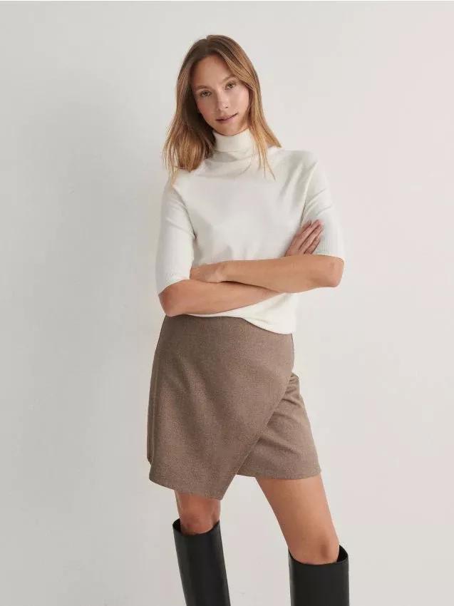 Cream Turtleneck Jumper, , large image number 0