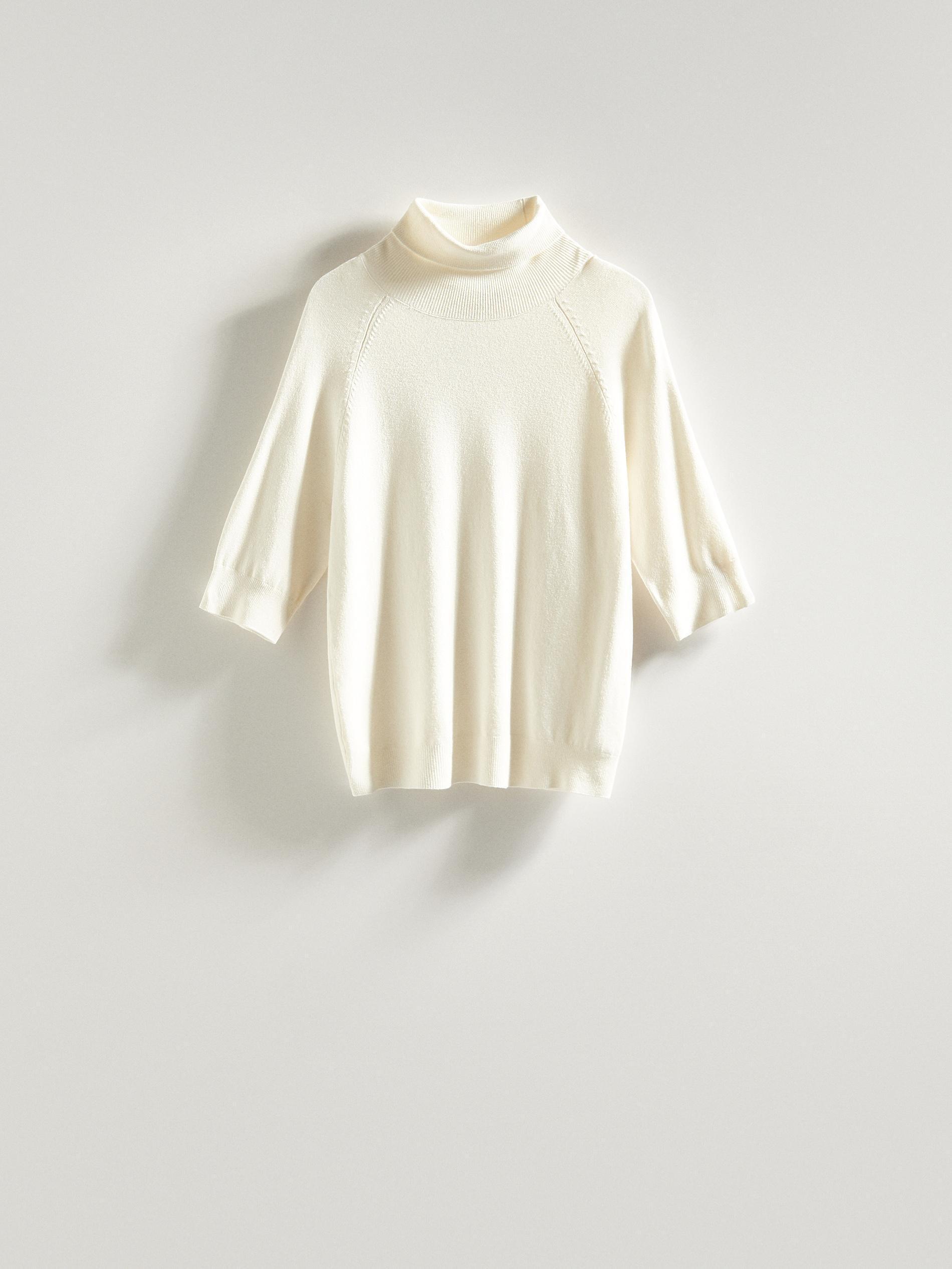 Cream Turtleneck Jumper, , large image number 4