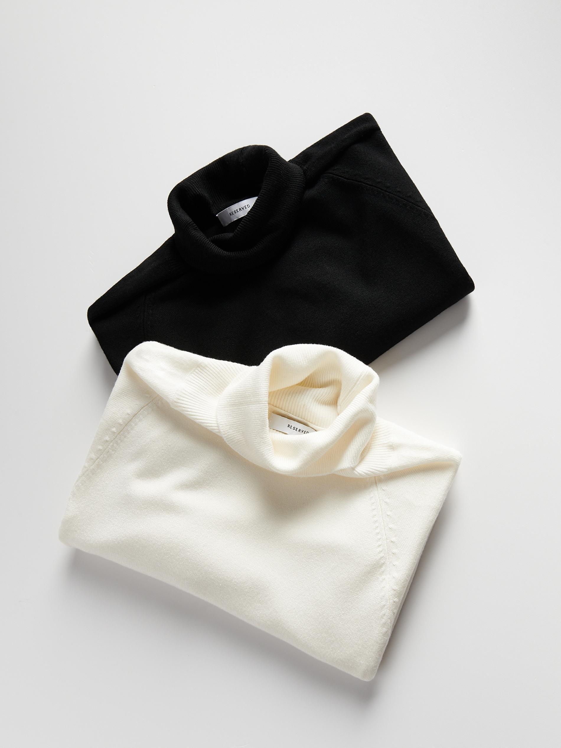 Cream Turtleneck Jumper, , large image number 5