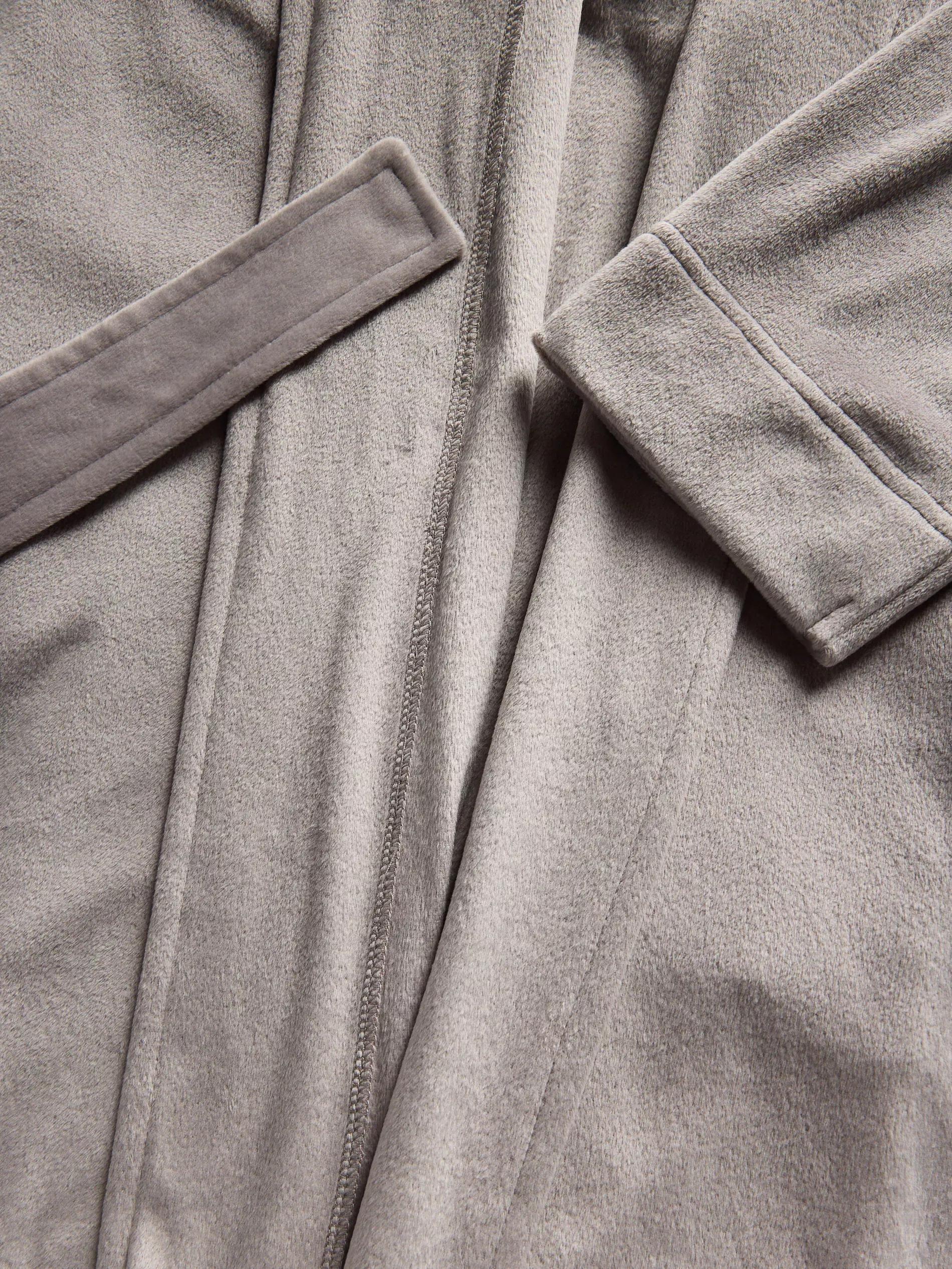Grey Velour Bathrobe, , large image number 6