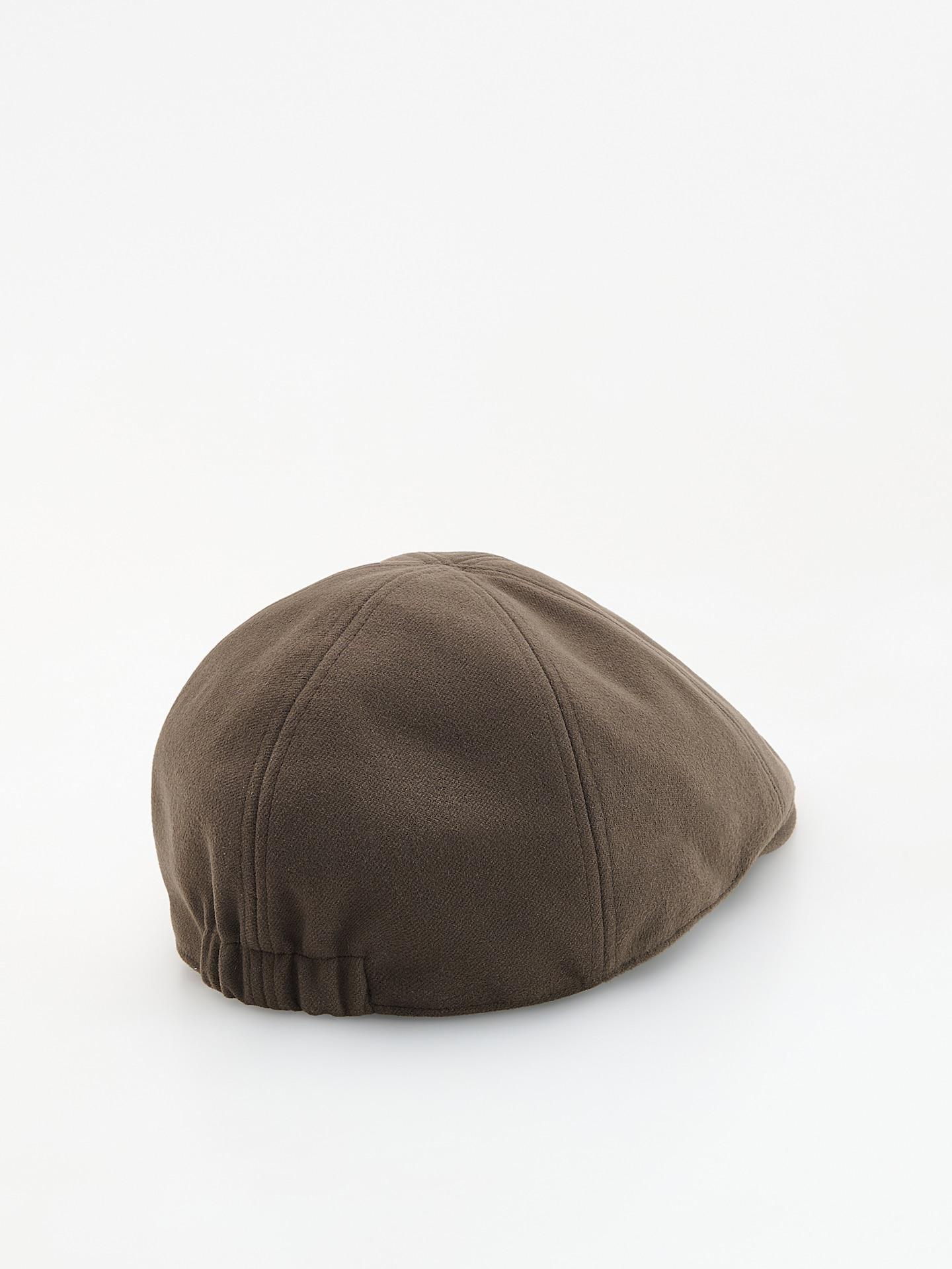 Brown Smooth Flat Cap, Brown, medium
