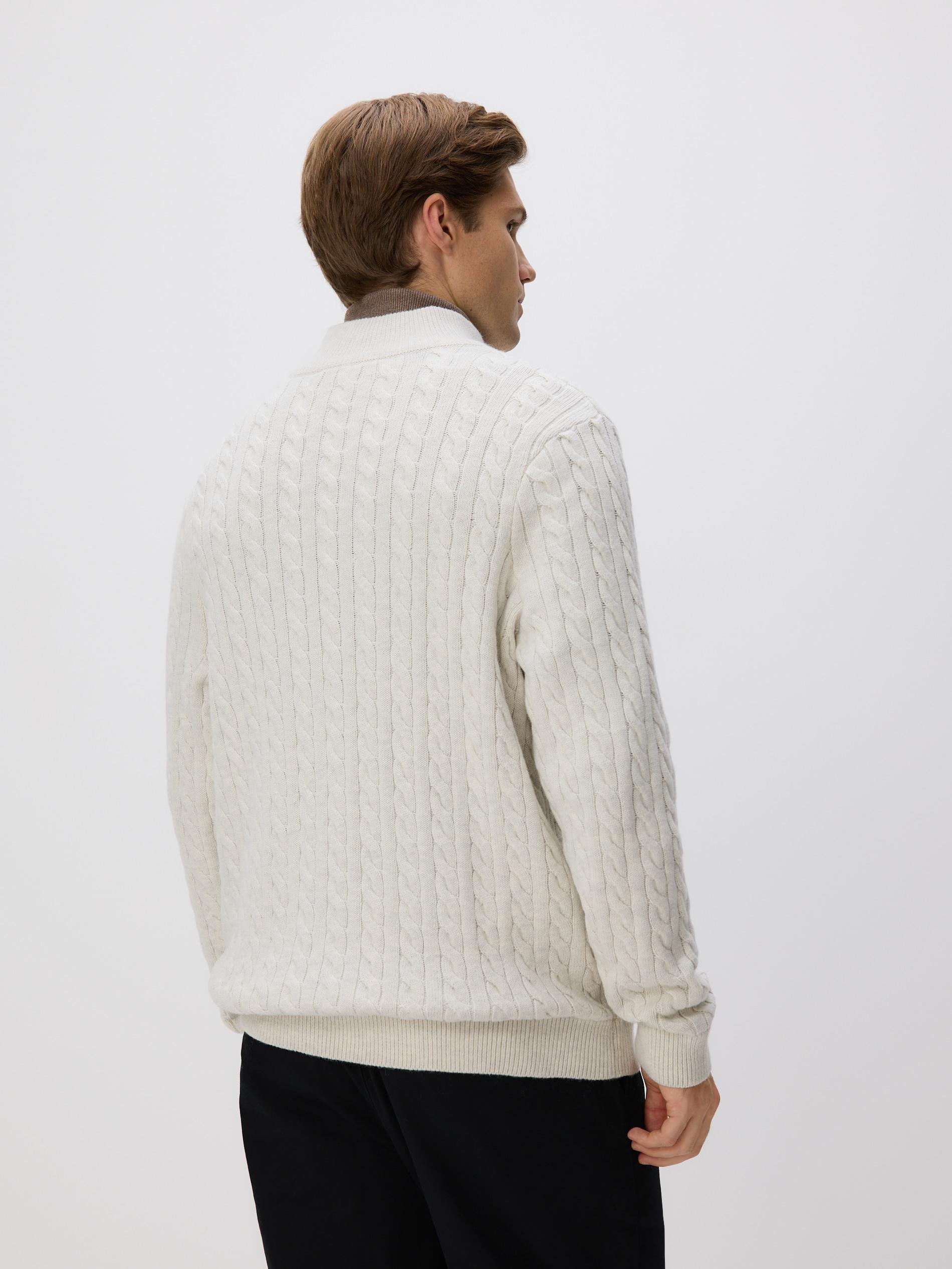 Cream Wool-Blend Jumper, Ivory, medium