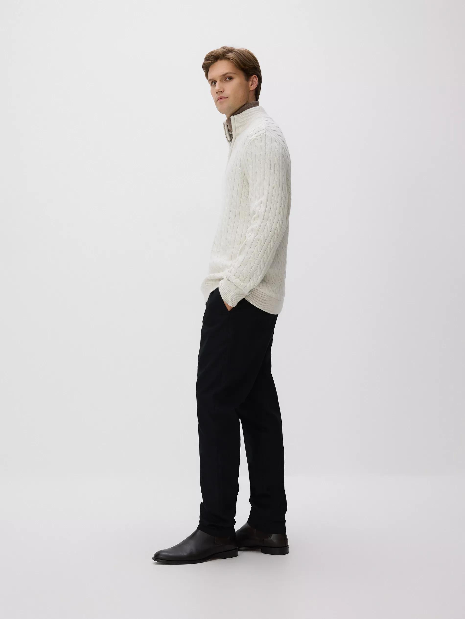 Cream Wool-Blend Jumper, Ivory, large image number 3
